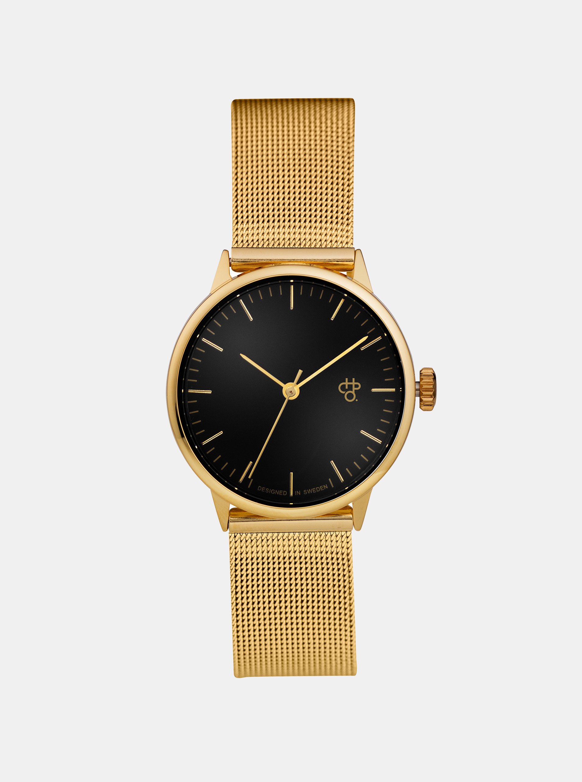 Lacno Dámske hodinky s nerezovým remienkom v zlatej farbe CHPO Nando Mini Gold