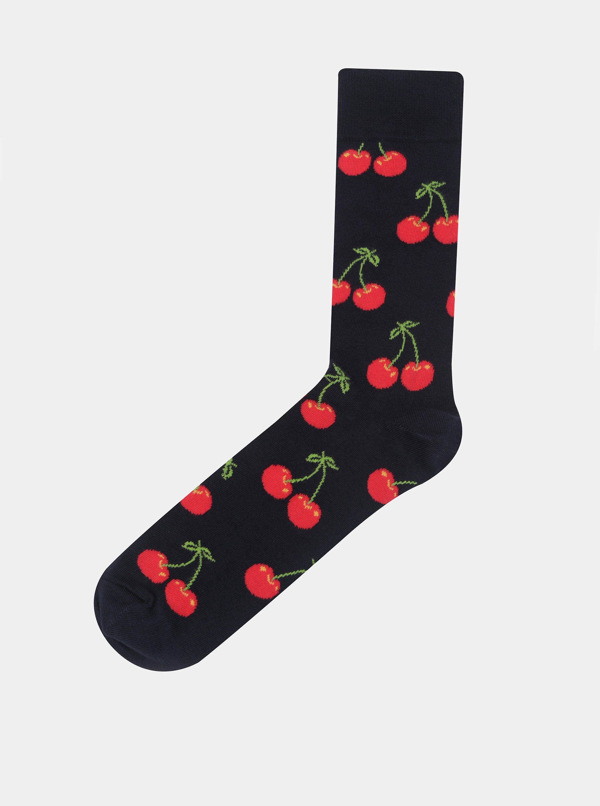 Levně Tmavě modré ponožky s motivem třešní Happy Socks Cherry