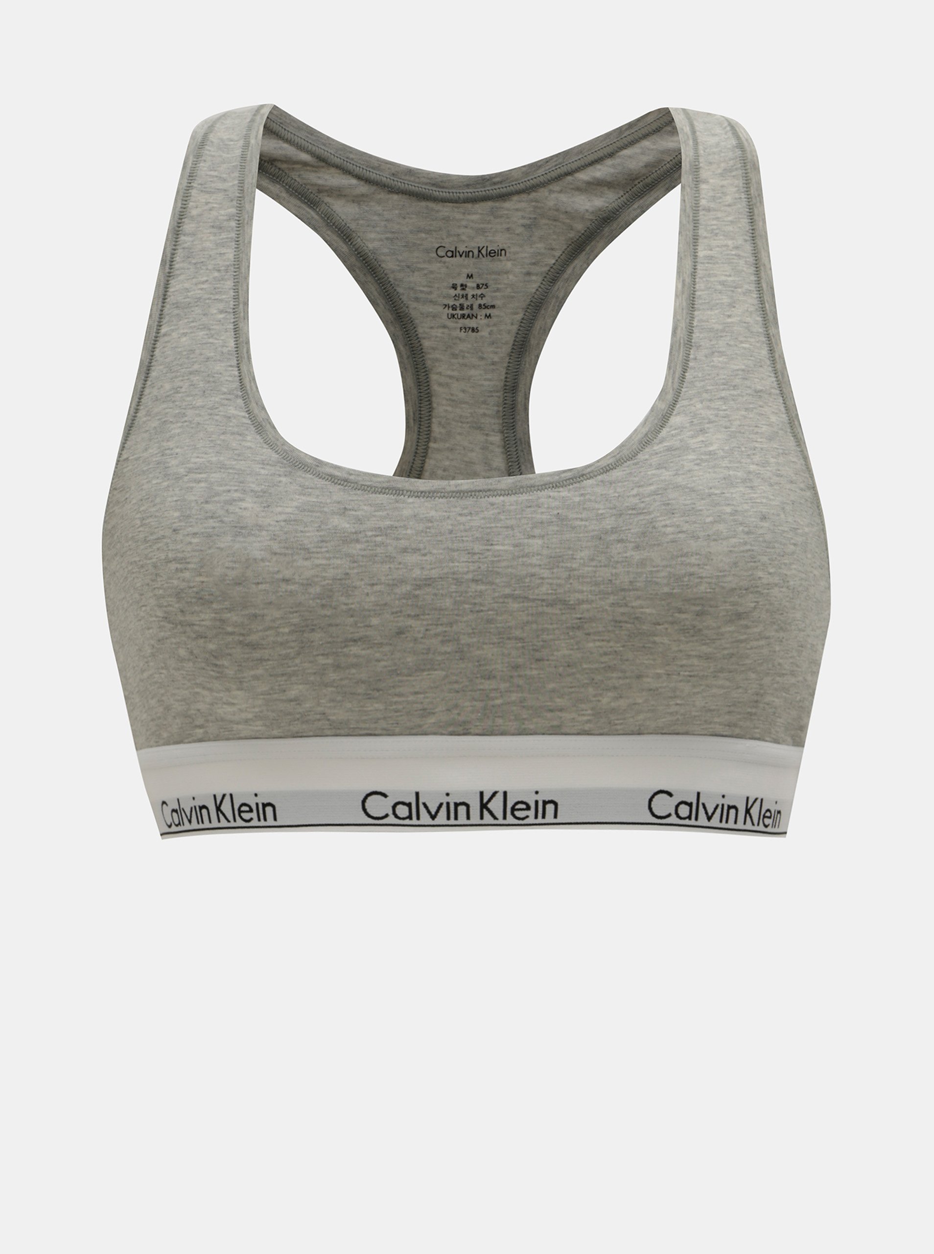 Lacno Sivá melírovaná podprsenka Calvin Klein Underwear