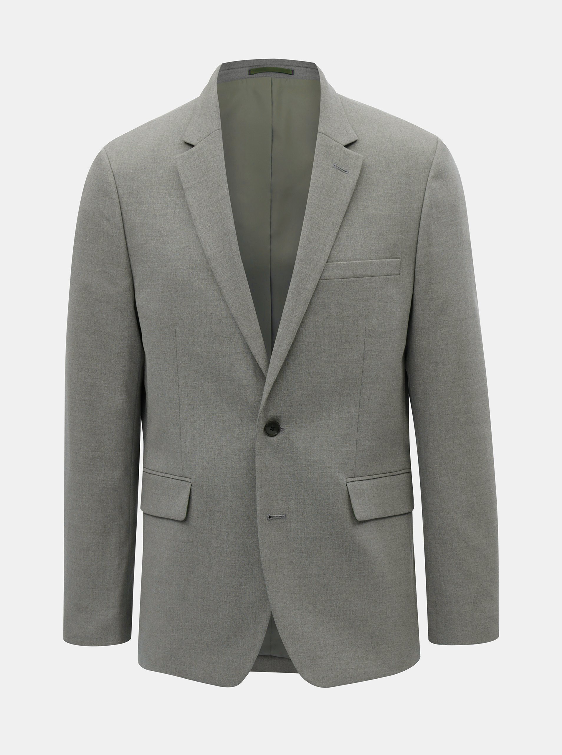 Lacno Sivé oblekové tailored fit sako Burton Menswear London