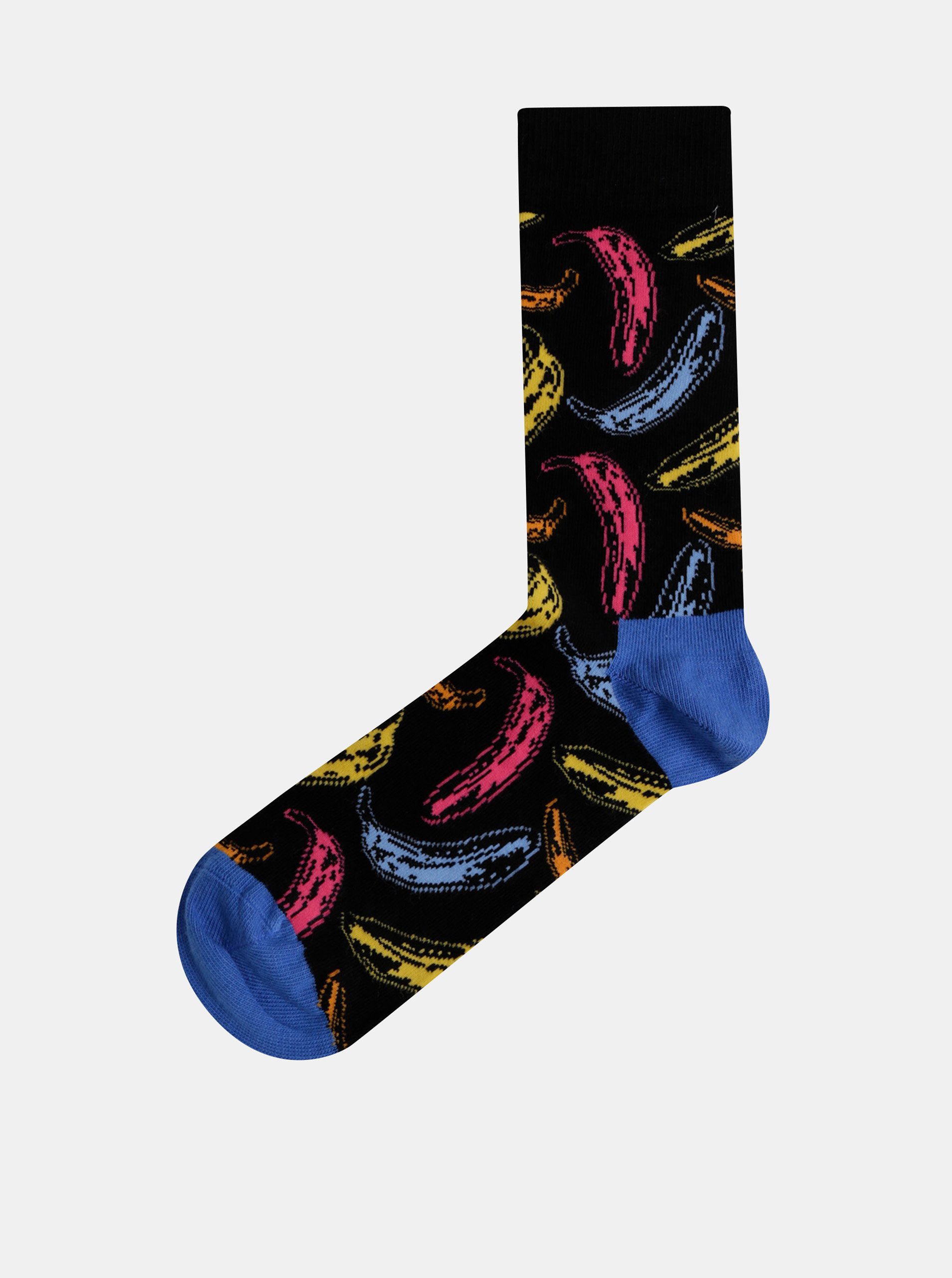 Lacno Čierne vzorované ponožky Happy Socks Andy Warhol Banana