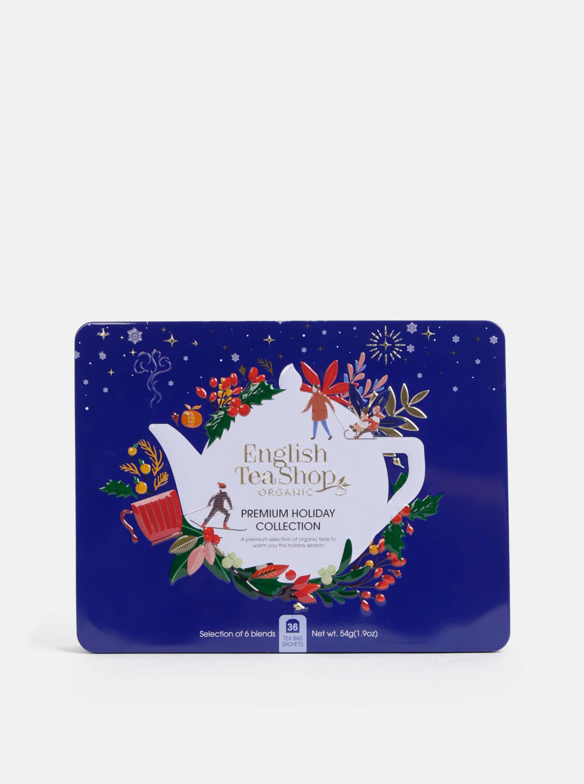 Lacno Tmavomodrá vianočná prémiová kolekcia čajov English Tea Shop