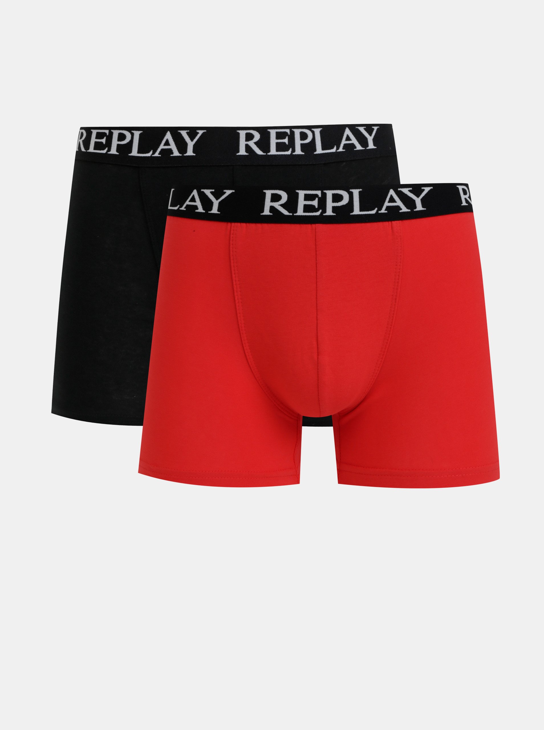 E-shop Sada dvou boxerek v černé a červené barvě Replay