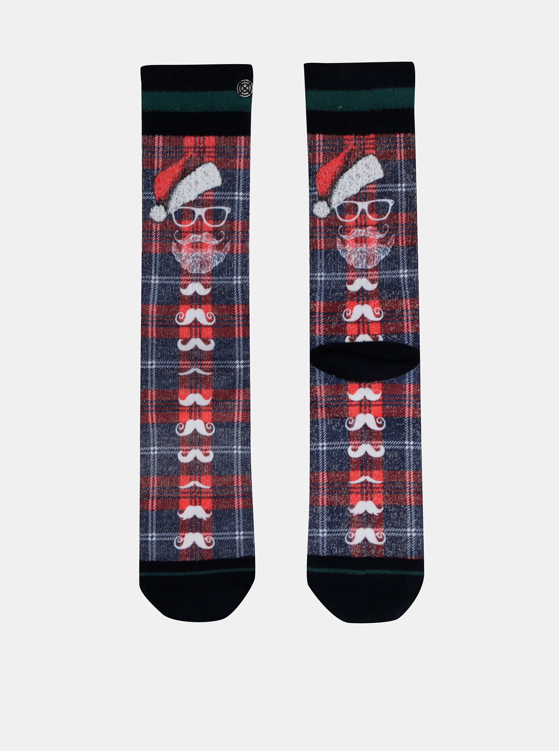 E-shop Modro-červené pánské ponožky s vánočním motivem XPOOOS