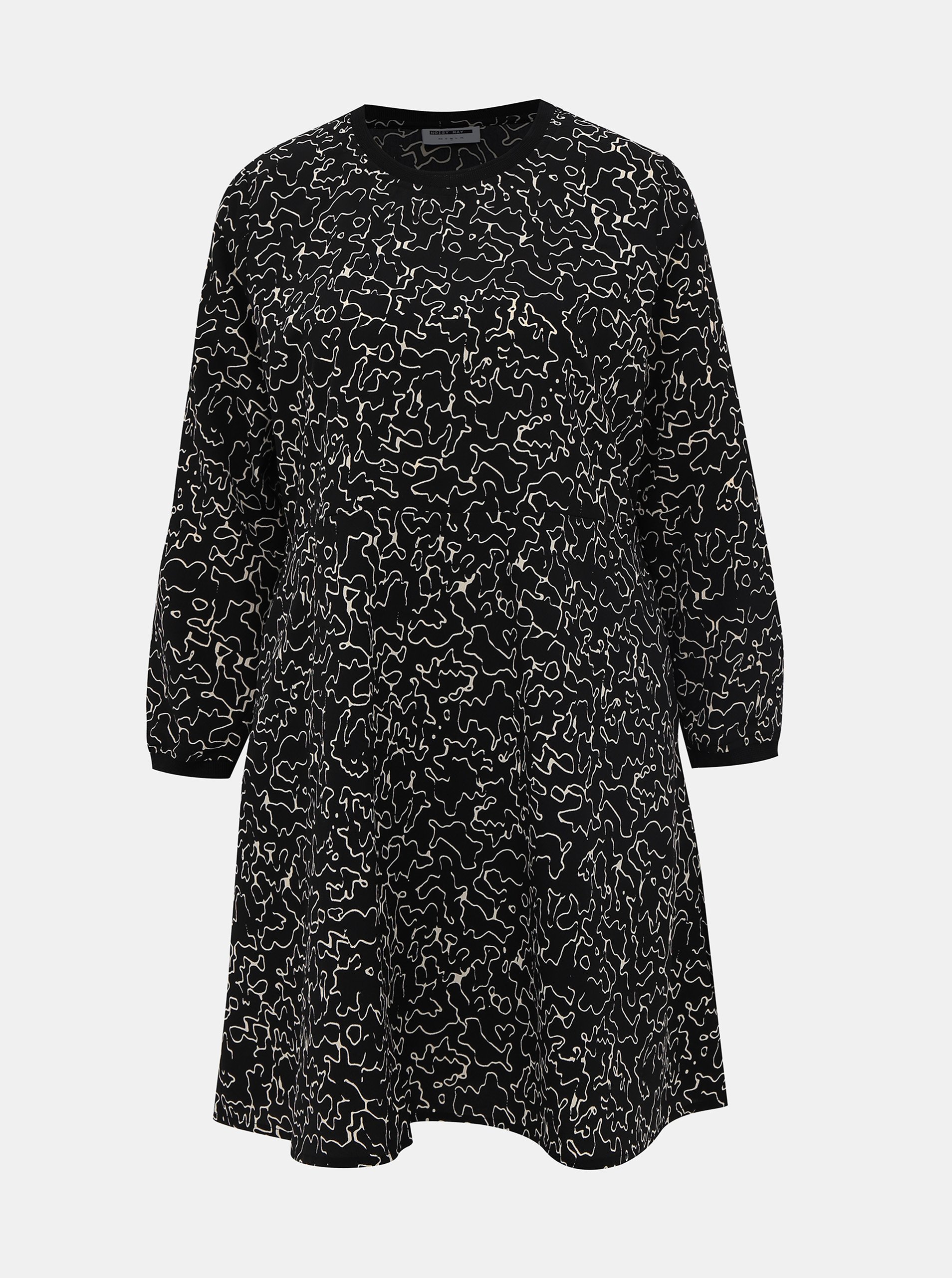 E-shop Čierne vzorované šaty Noisy May Alena