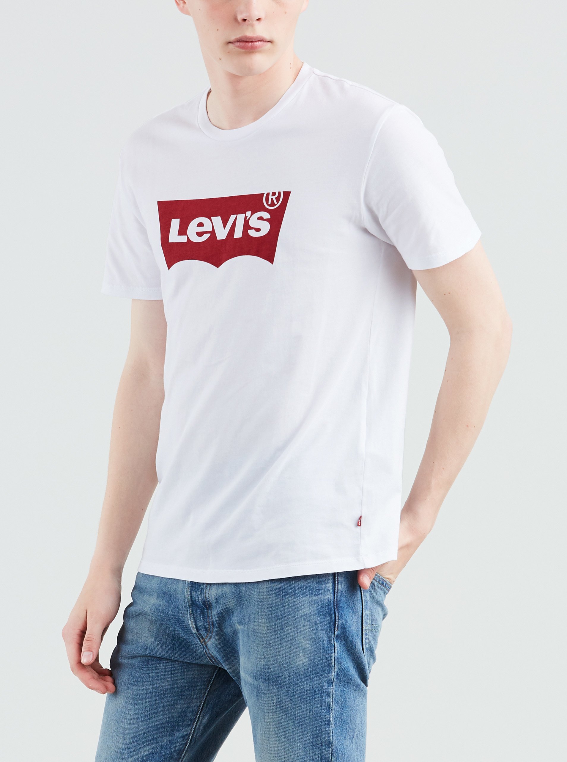 Levně Bílé pánské tričko s potiskem Levi's®