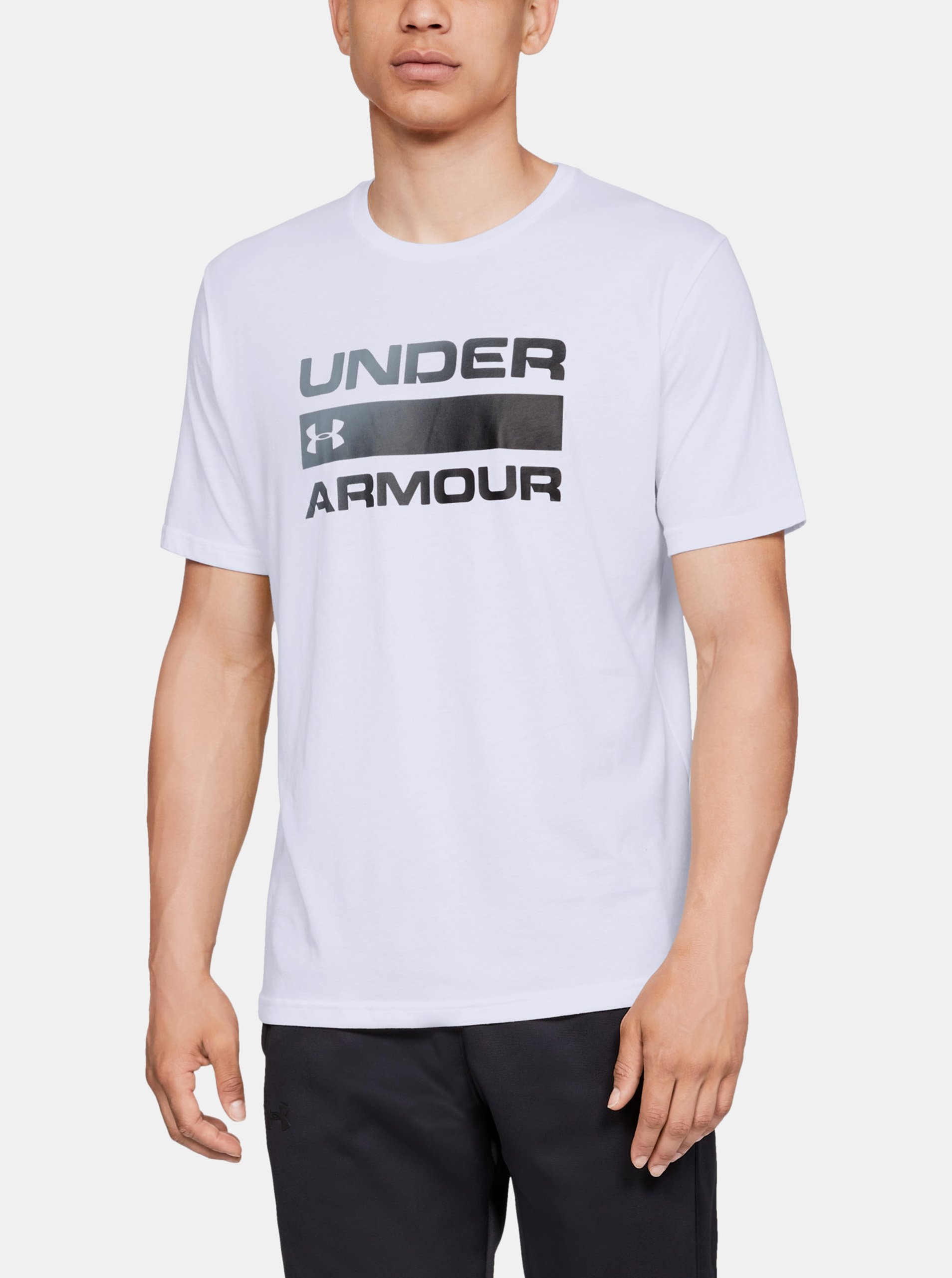 Lacno Biele pánske tričko Team Issue Wordmark Under Armour