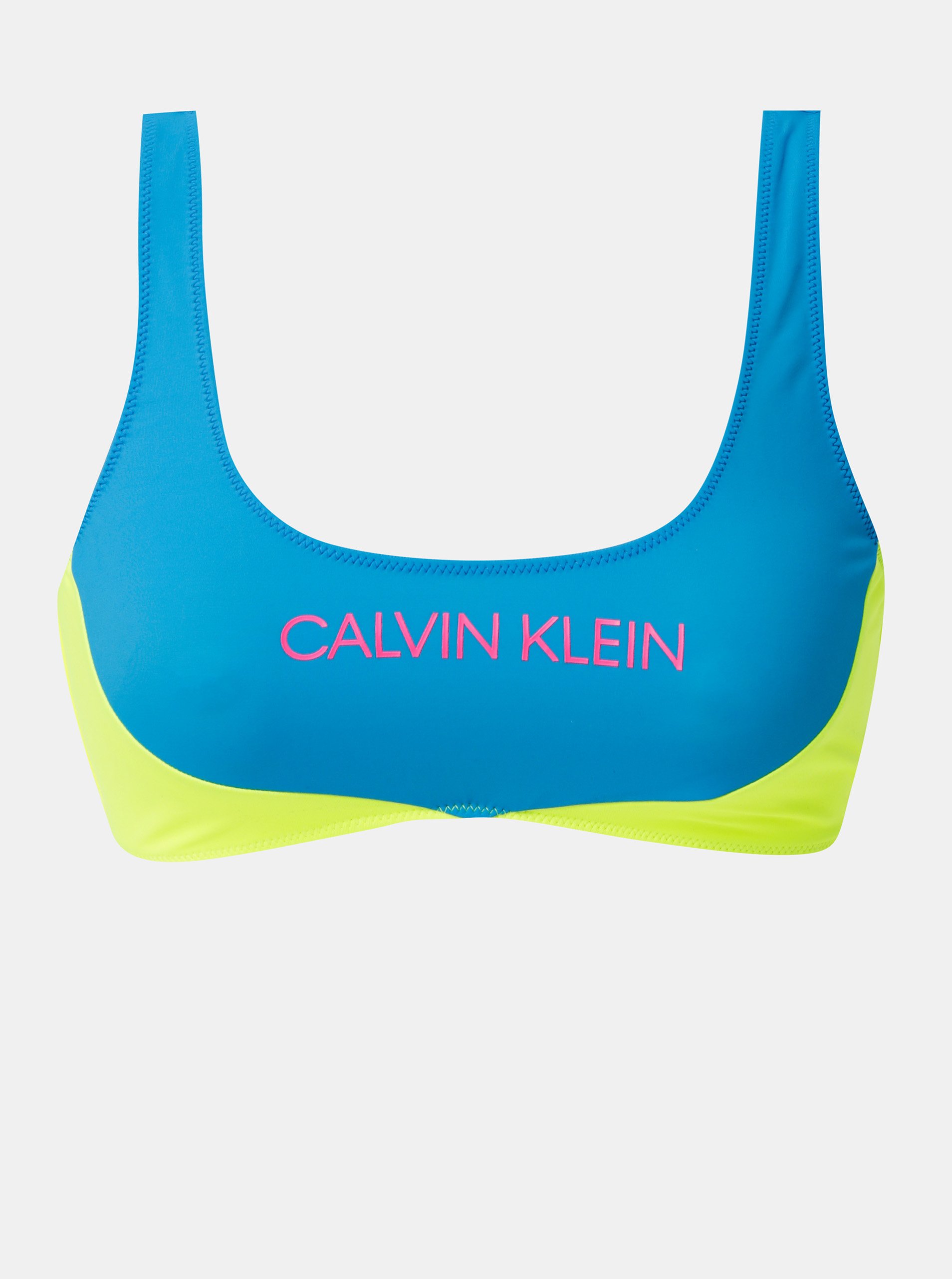 Levně Žluto-modrý horní díl plavek Calvin Klein Underwear