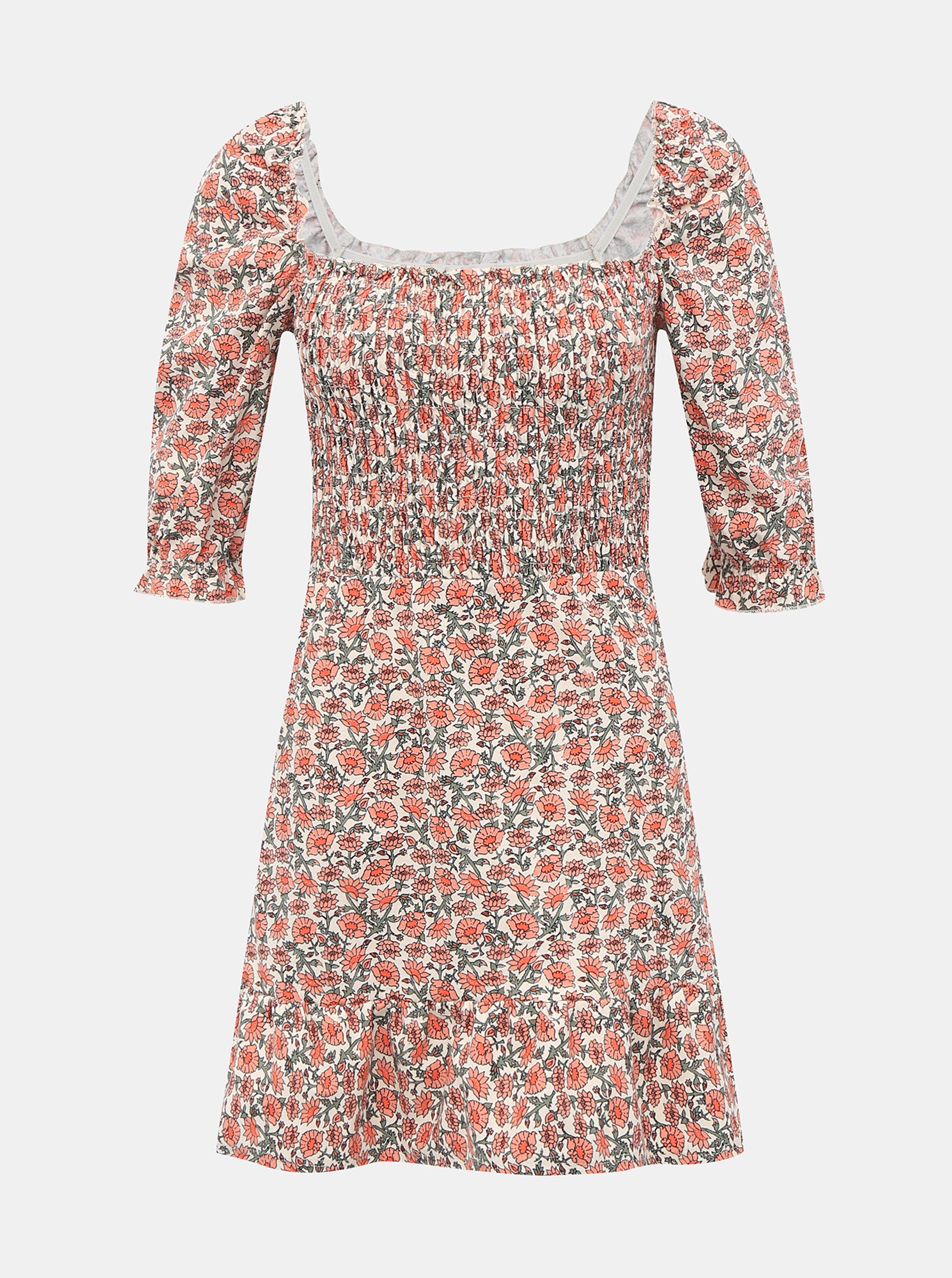 Levně Růžové květované šaty Miss Selfridge
