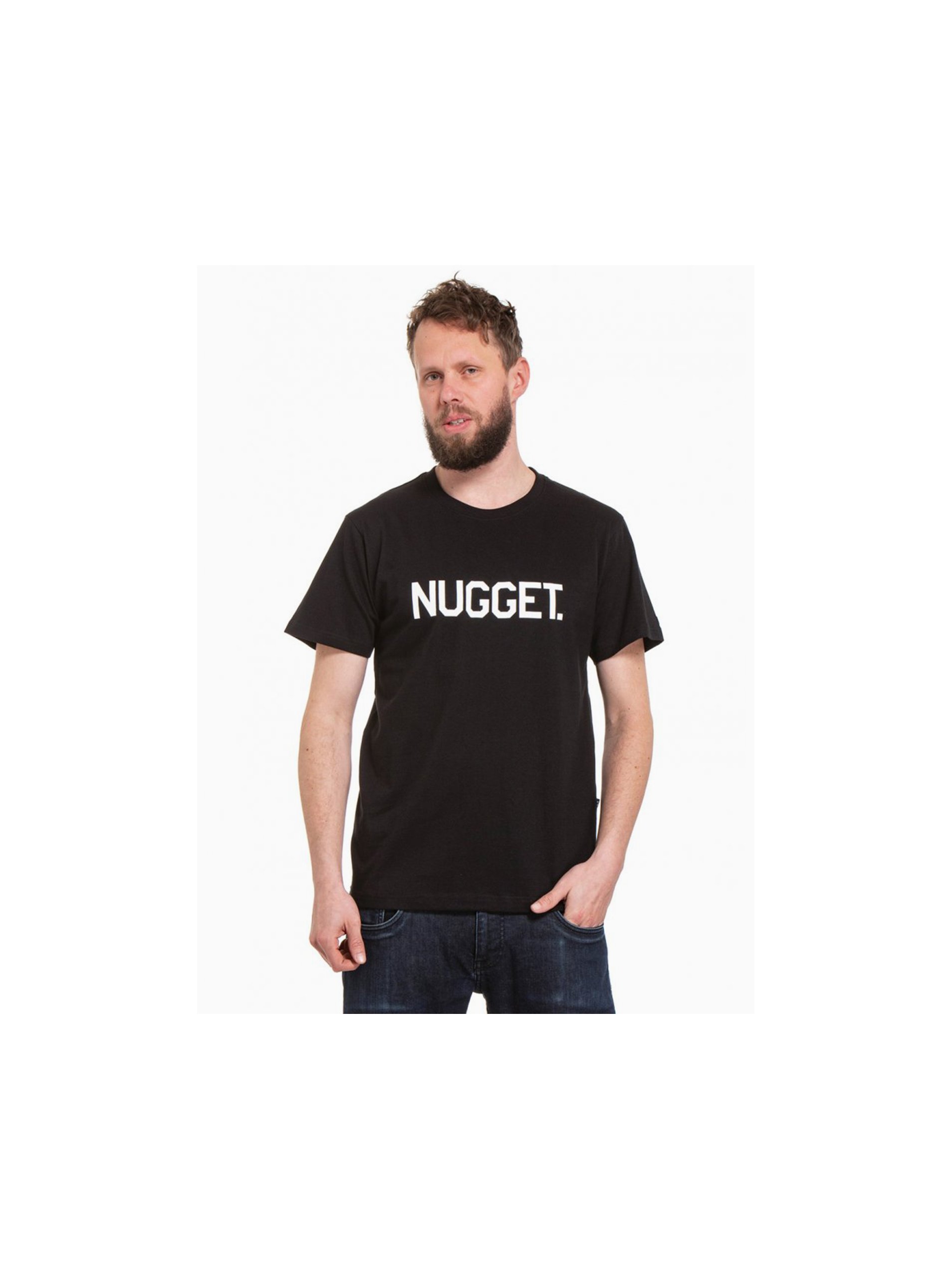 Lacno Čierne pánske tričko NUGGET Logo 20