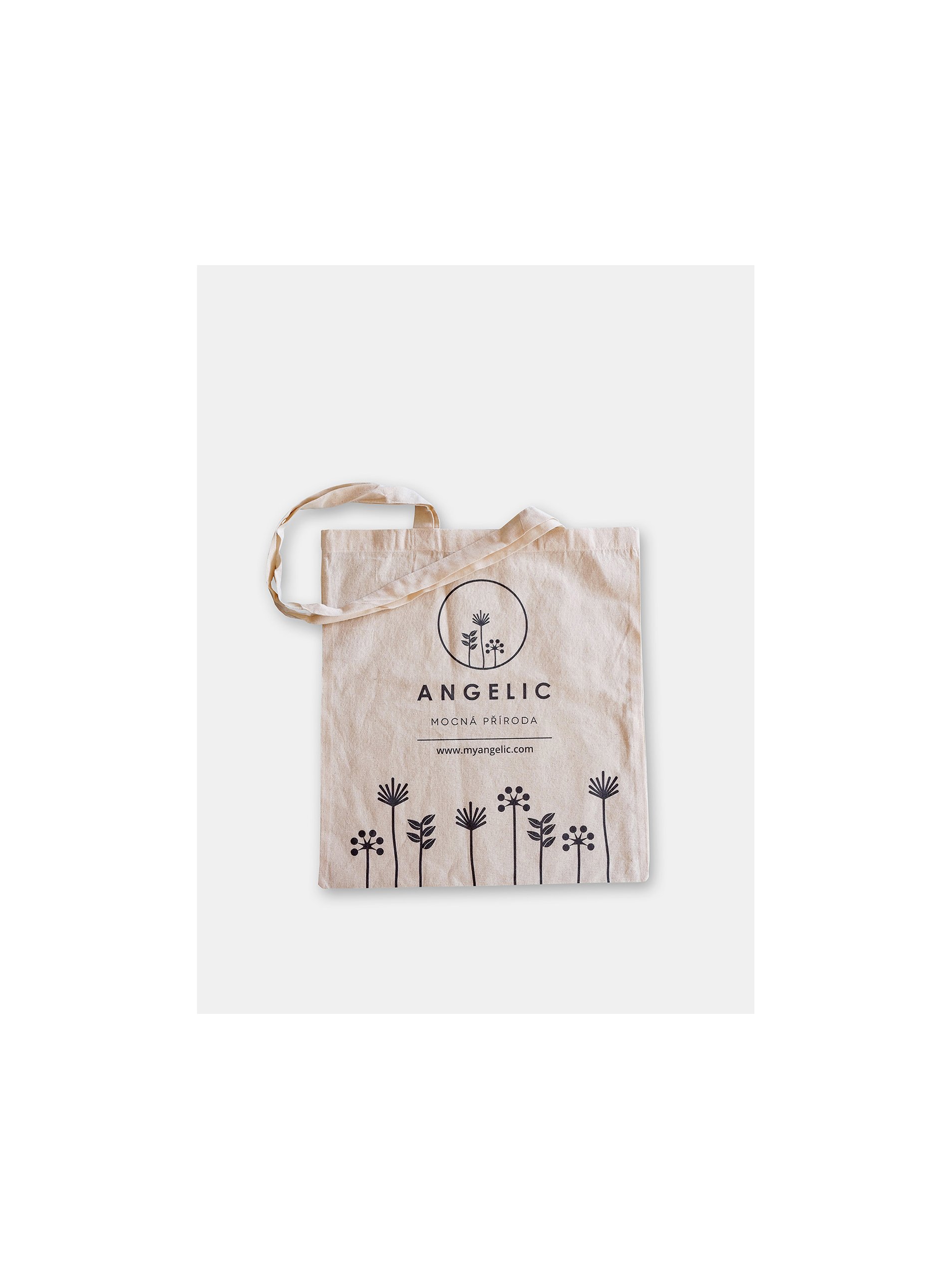 Levně Krémová bavlněná nákupní taška Angelic