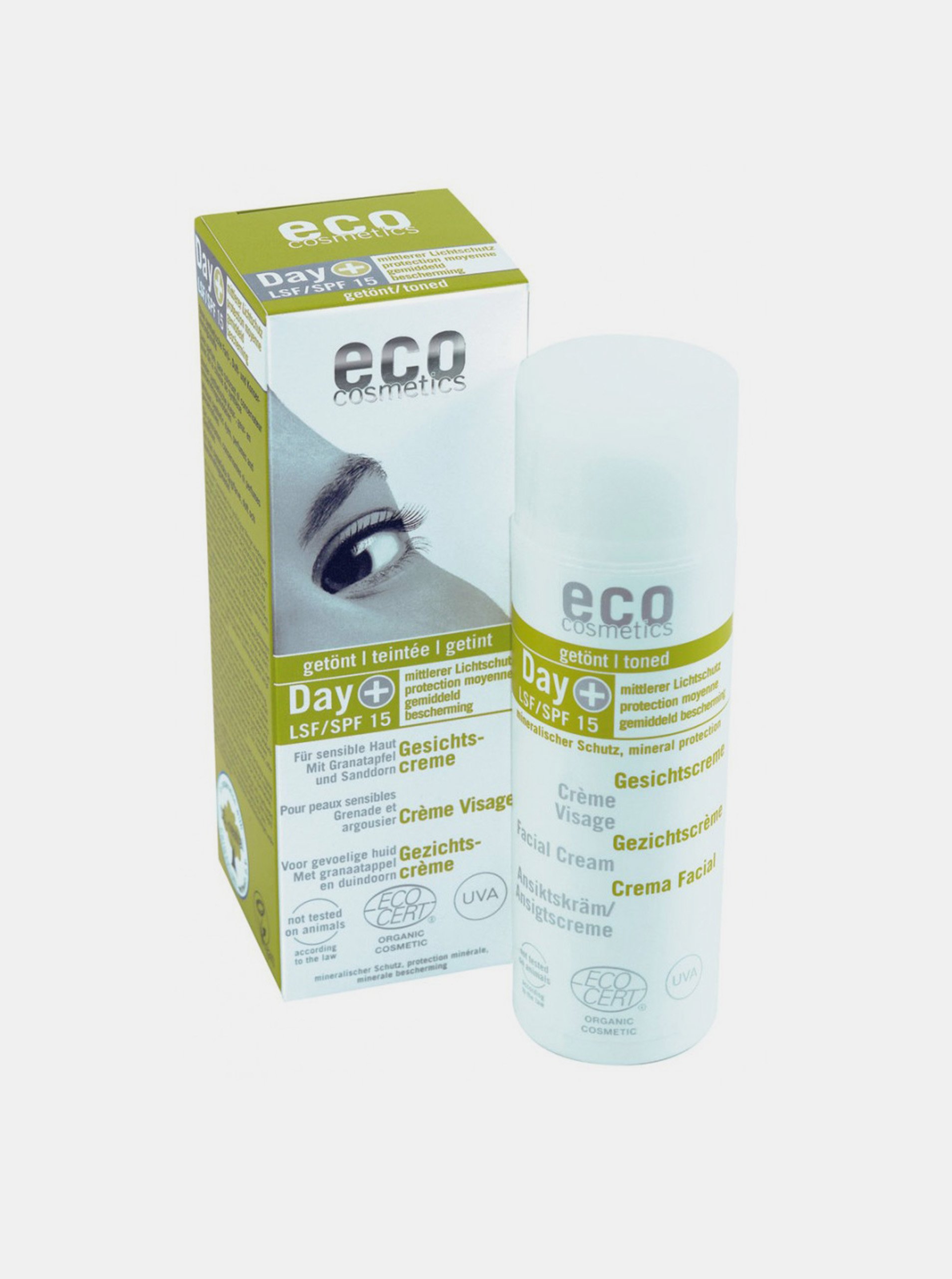 Levně Denní tónovací a opalovací krém SPF 15 BIO 50 ml Eco Cosmetics