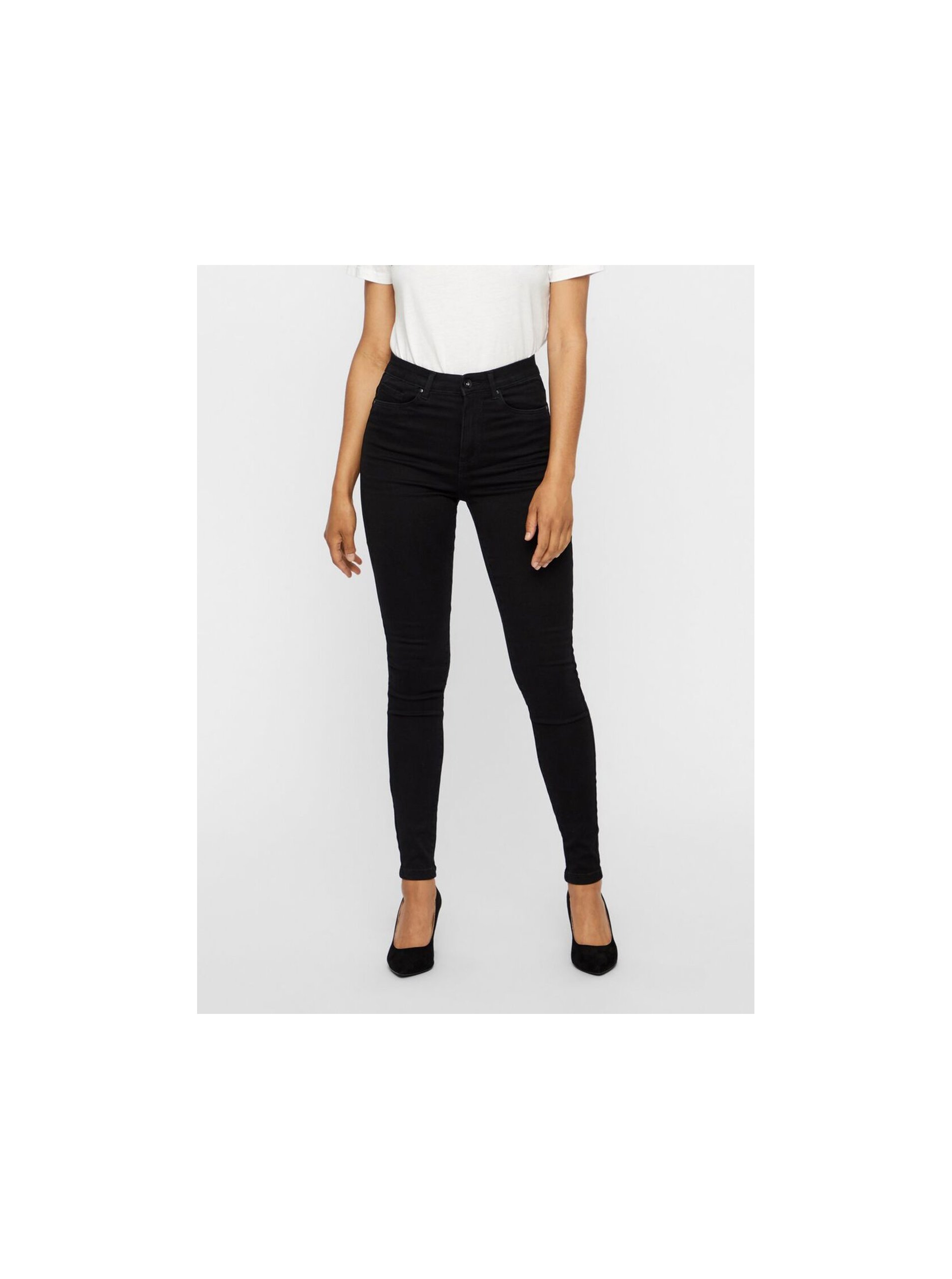 Levně Černé skinny fit džíny VERO MODA Sophia