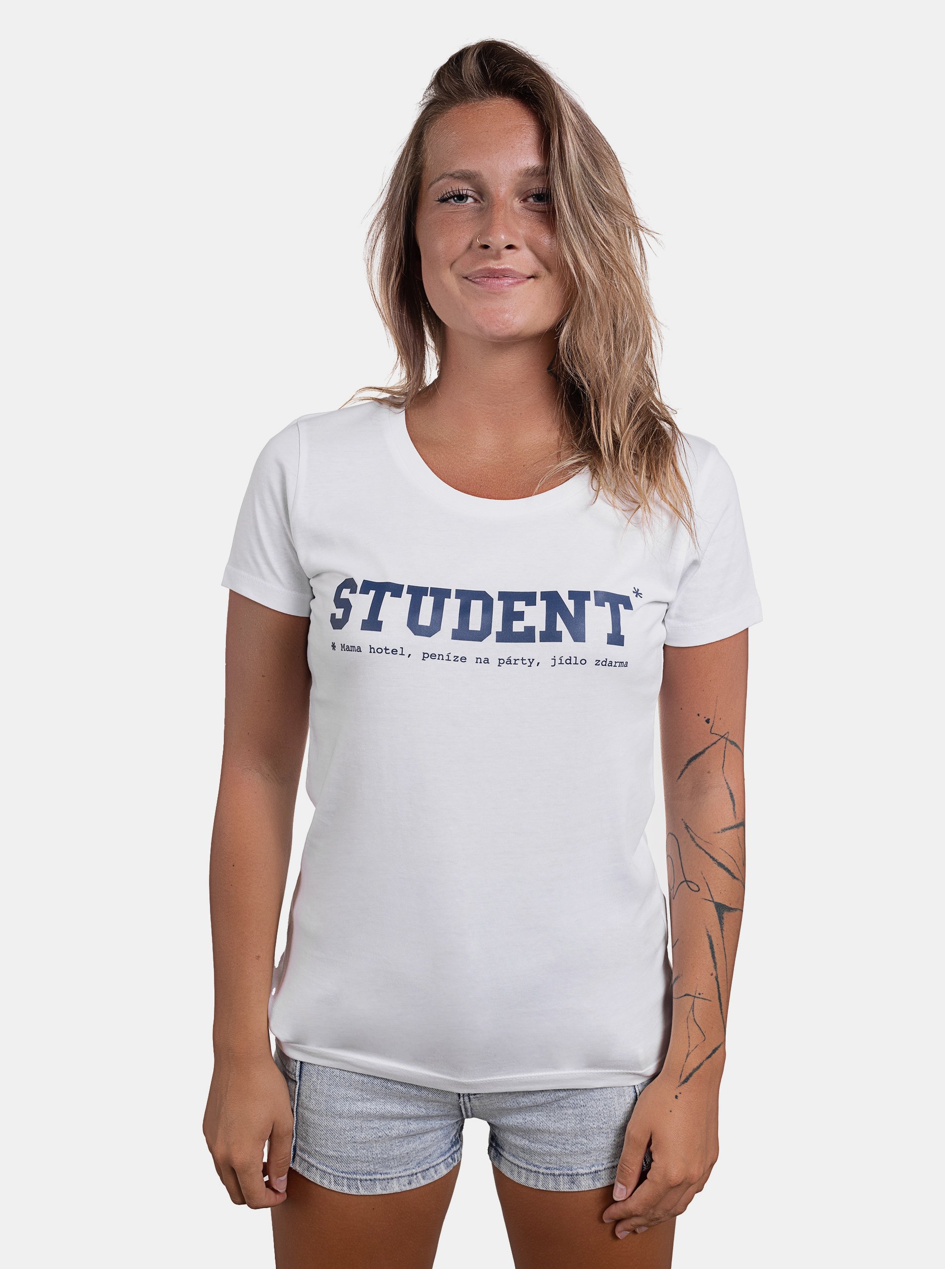 Lacno Biele dámske tričko ZOOT Original Student