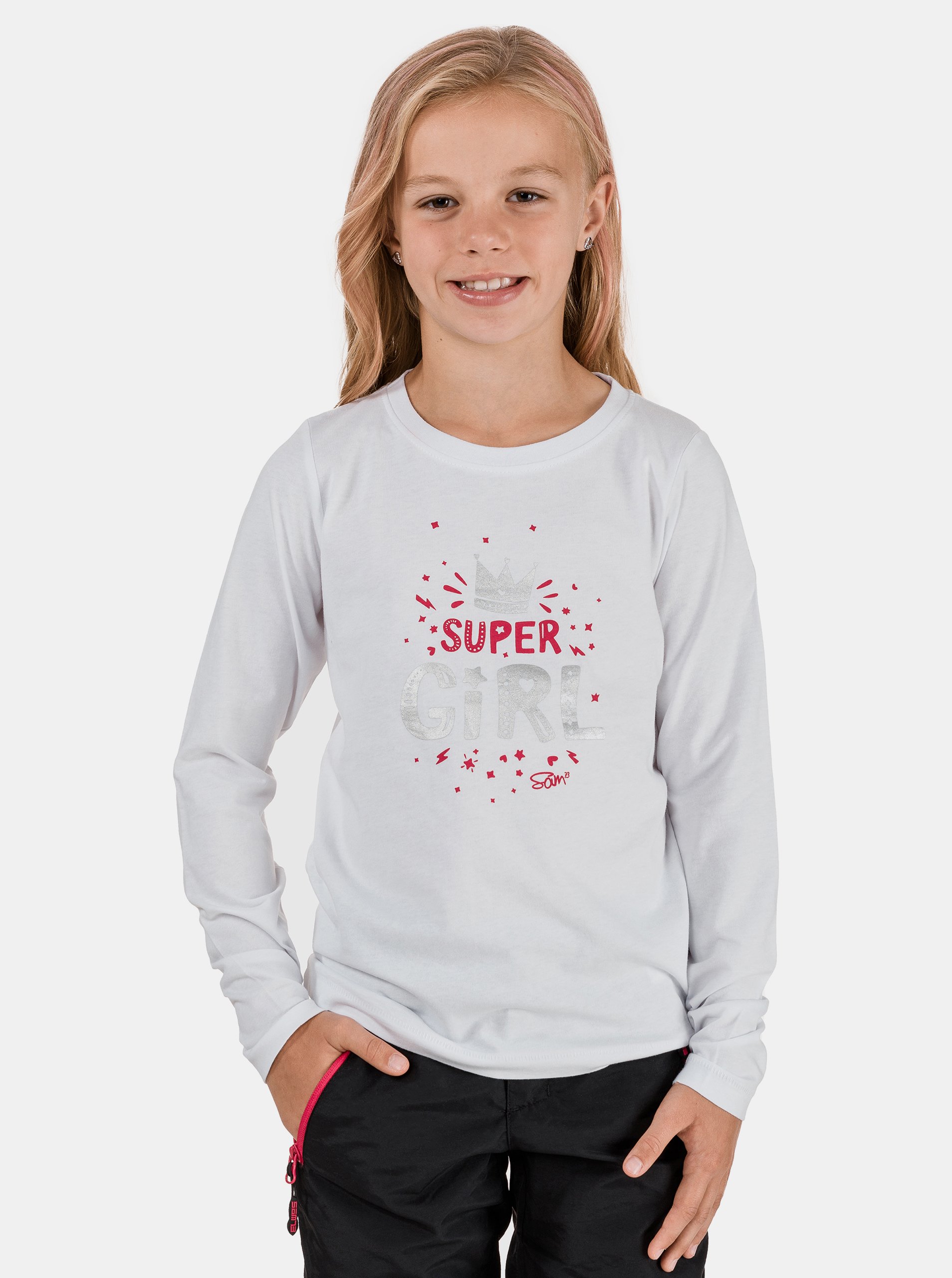 E-shop Bílé holčičí tričko SAM 73 Berengo