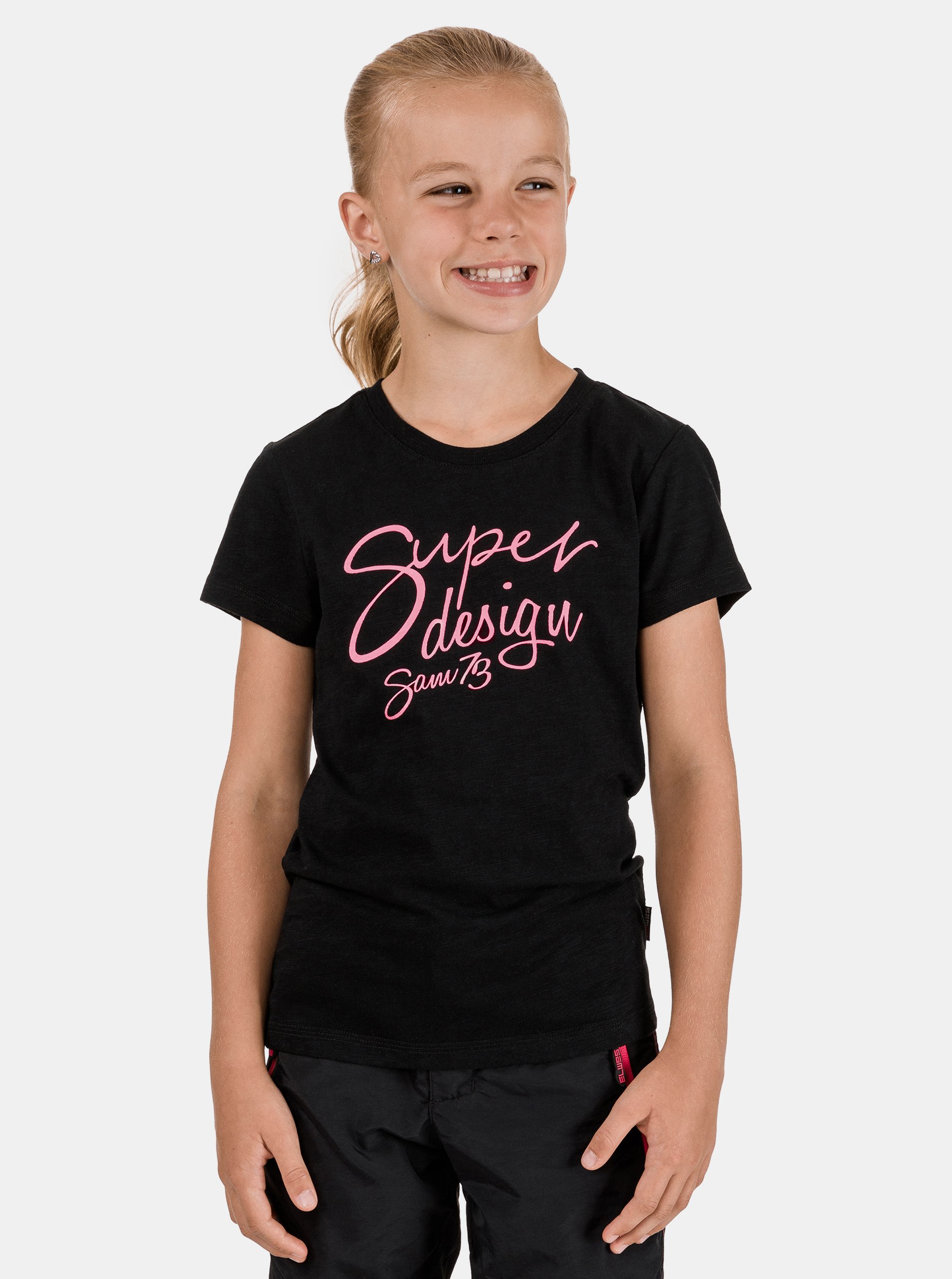 E-shop Černé holčičí tričko SAM 73 Caitlyn