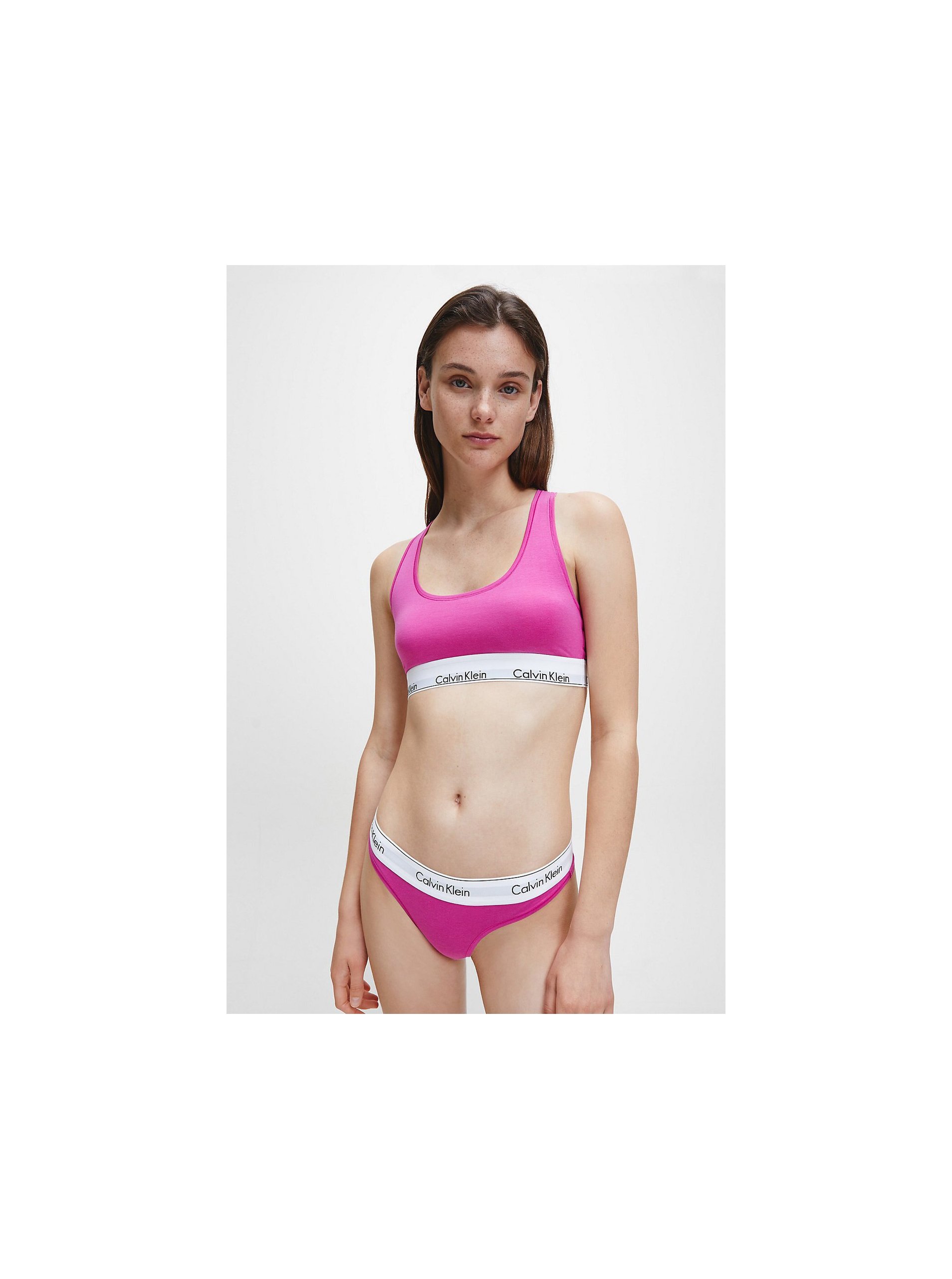 Levně Růžová sportovní podprsenka Unlined Bralette Calvin Klein Underwear
