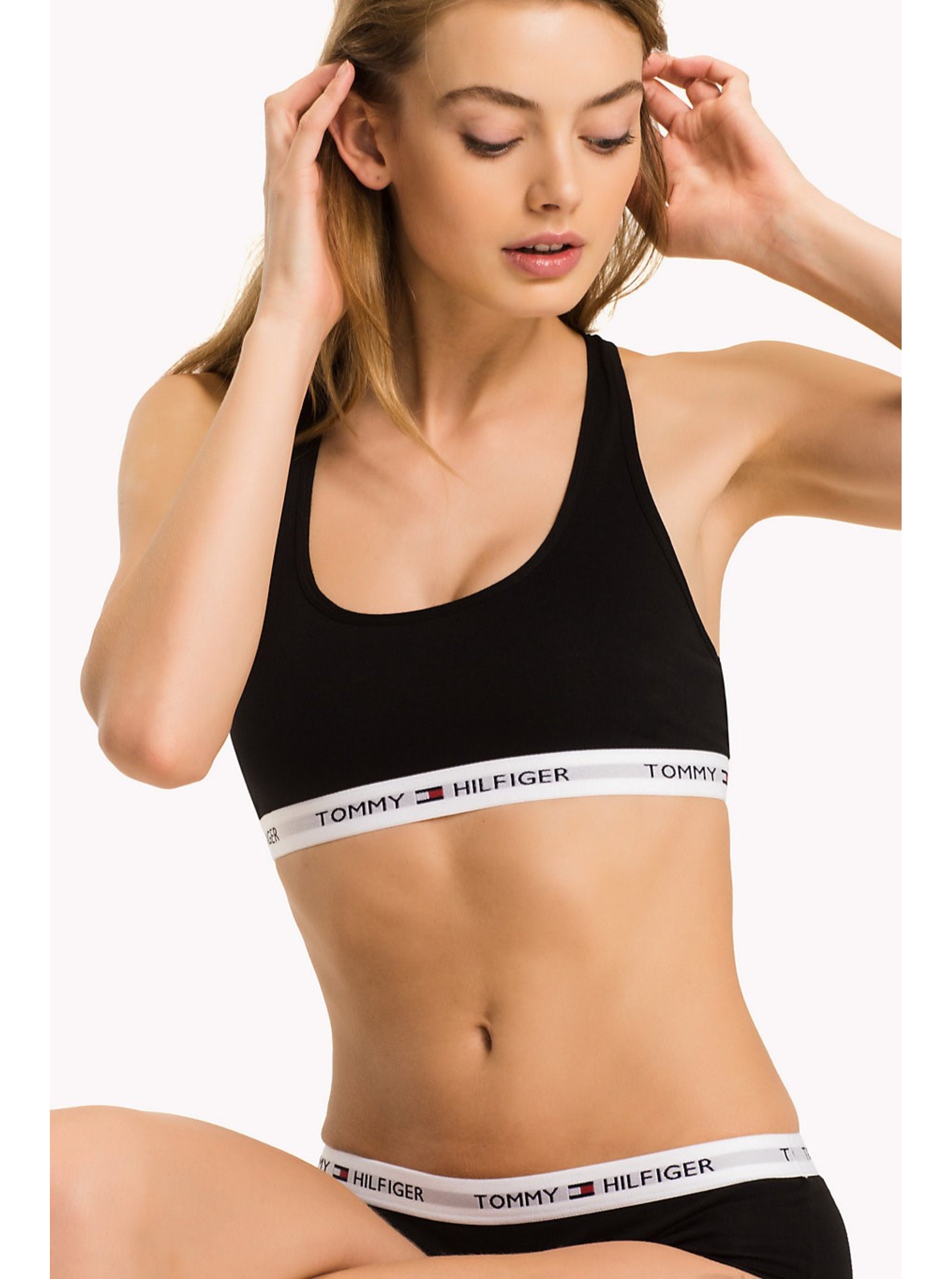 Lacno Černá dámská sportovní podprsenka Tommy Hilfiger Underwear