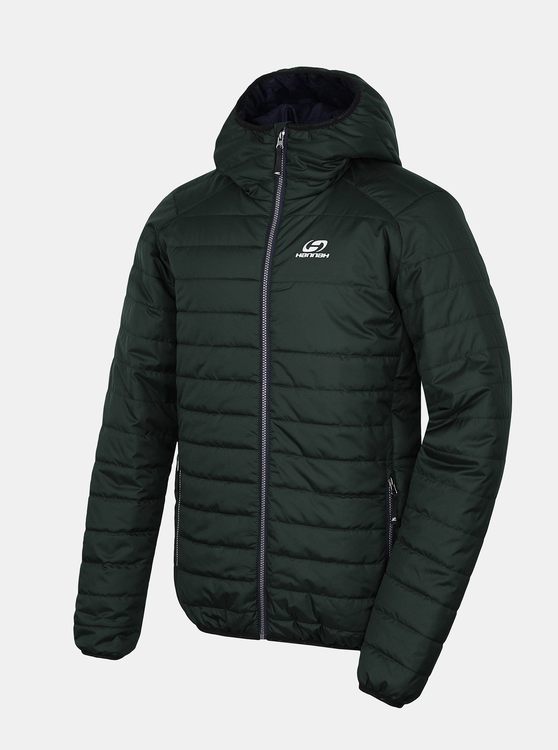 E-shop Tmavě zelená pánská zimní prošívaná bunda Hannah Edison