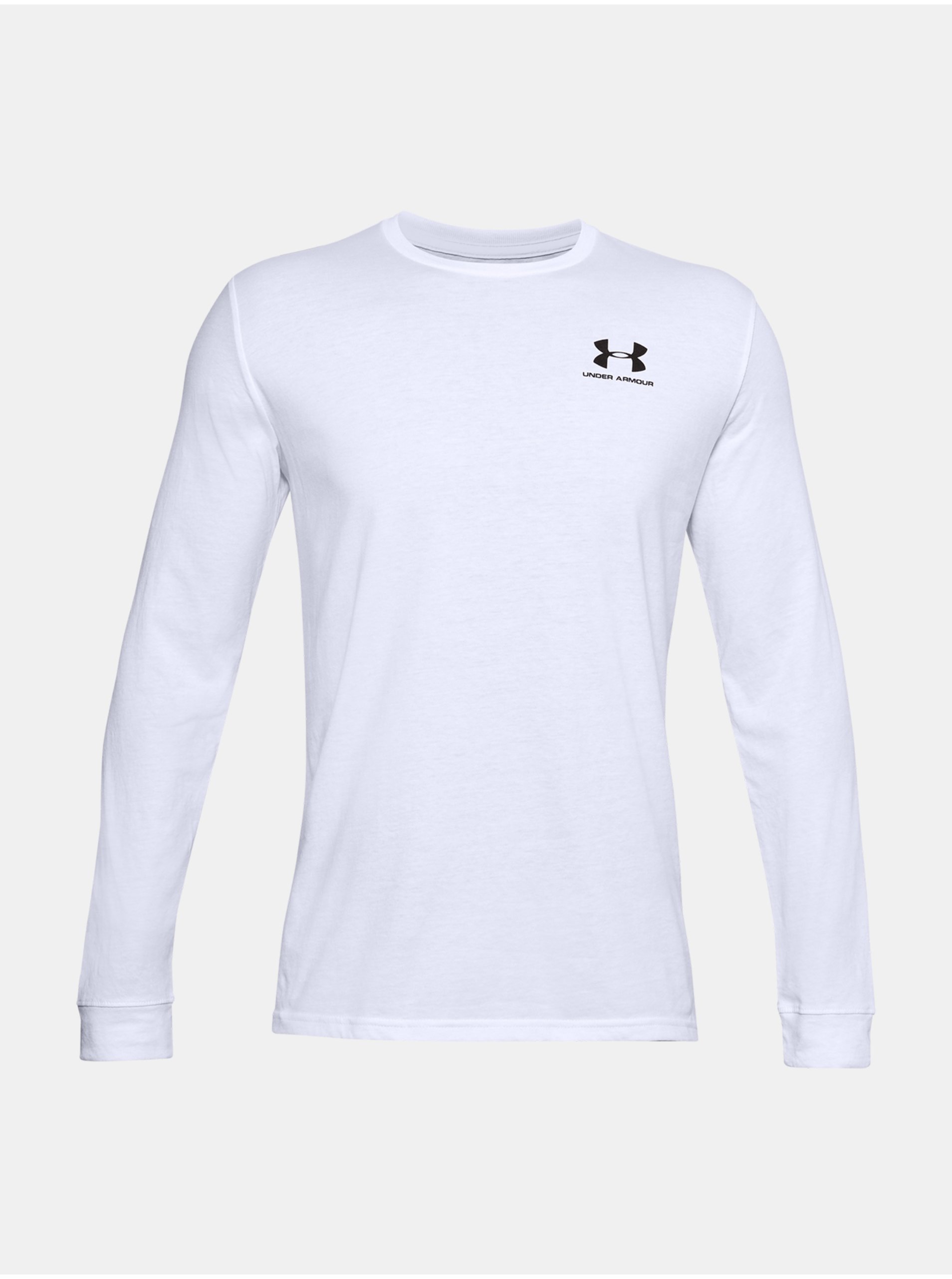 E-shop Bílé sportovní tričko Under Armour UA SPORTSTYLE LEFT CHEST LS