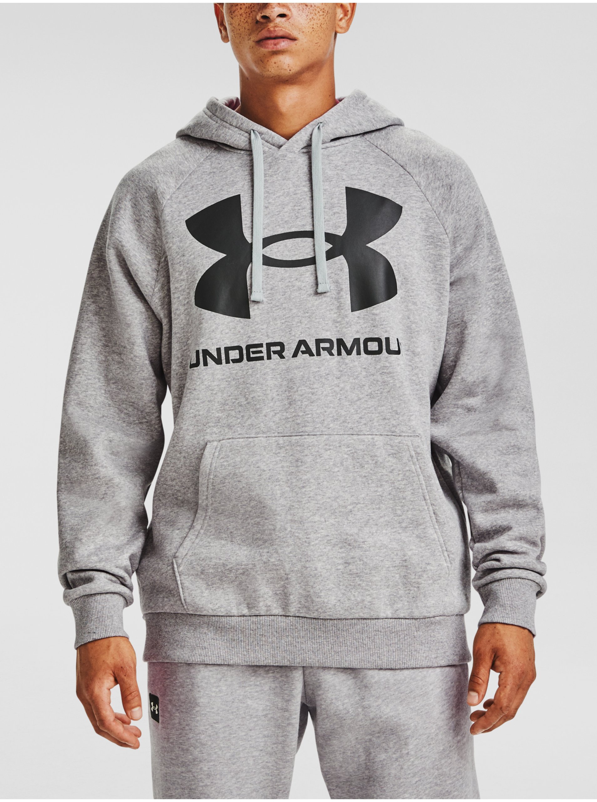 Levně Mikina Under Armour Rival Fleece Big Logo HD - šedá