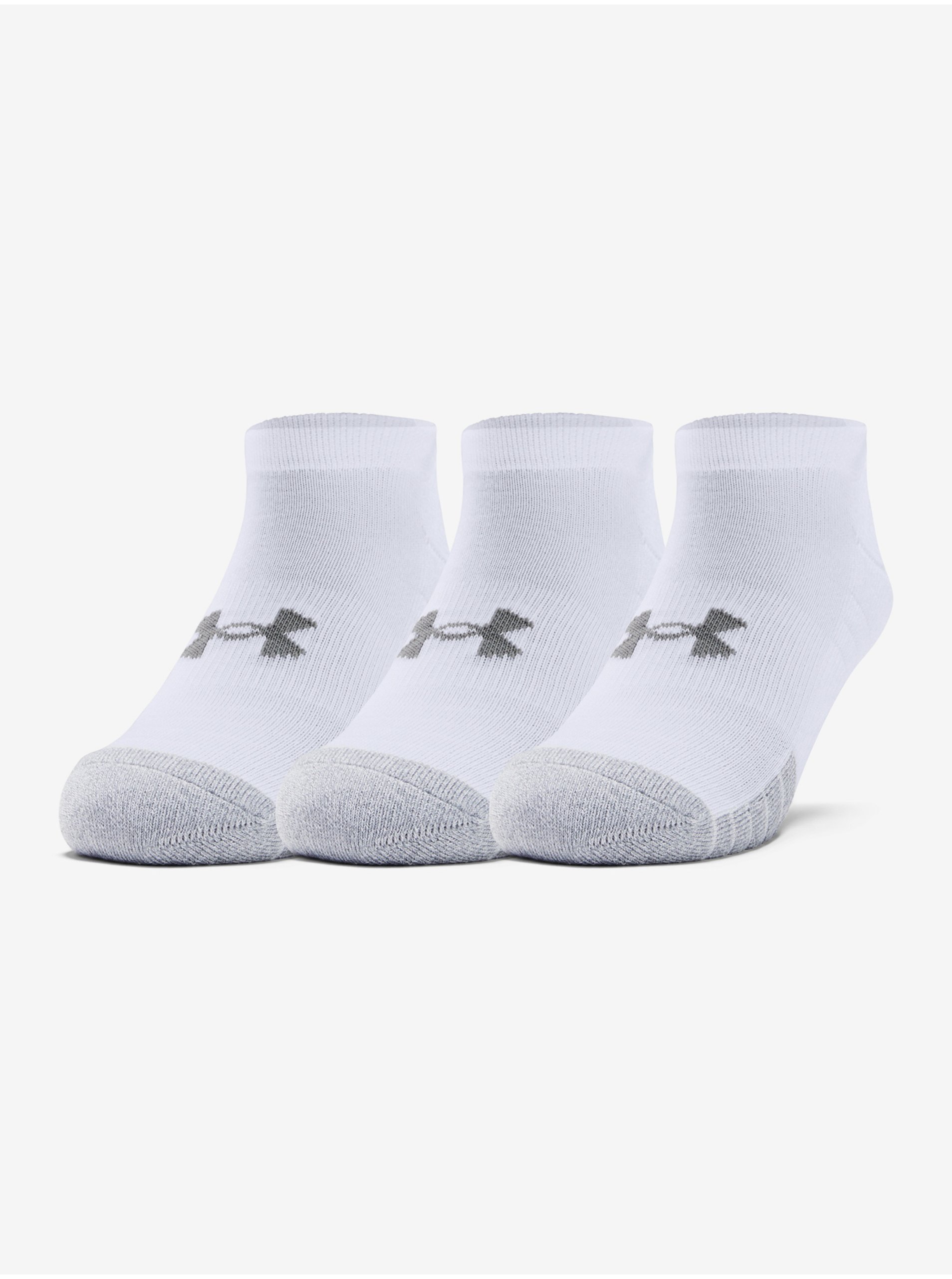 Lacno Sada tří párů bílých ponožek Heatgear Under Armour