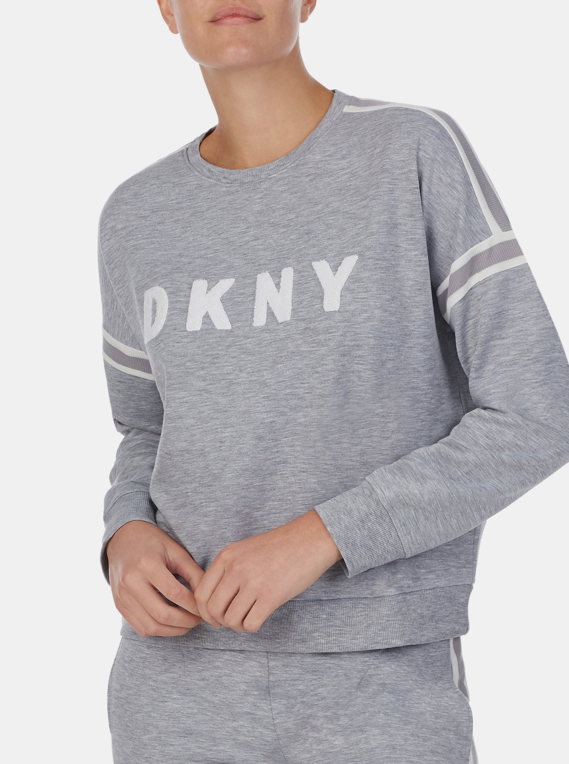 Levně Šedé tričko DKNY