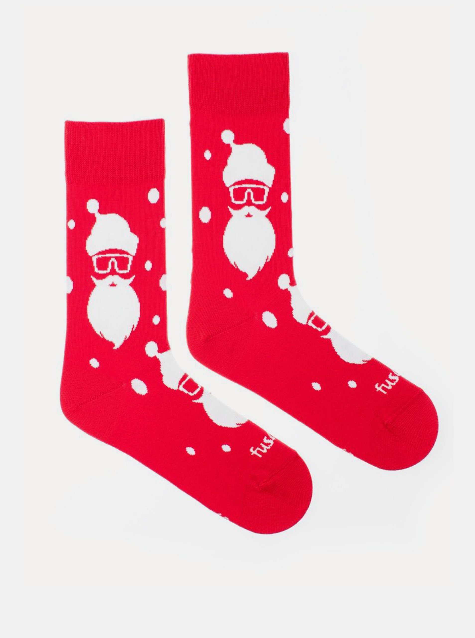 Lacno Červené vzorované ponožky Fusakle Hipstamráz