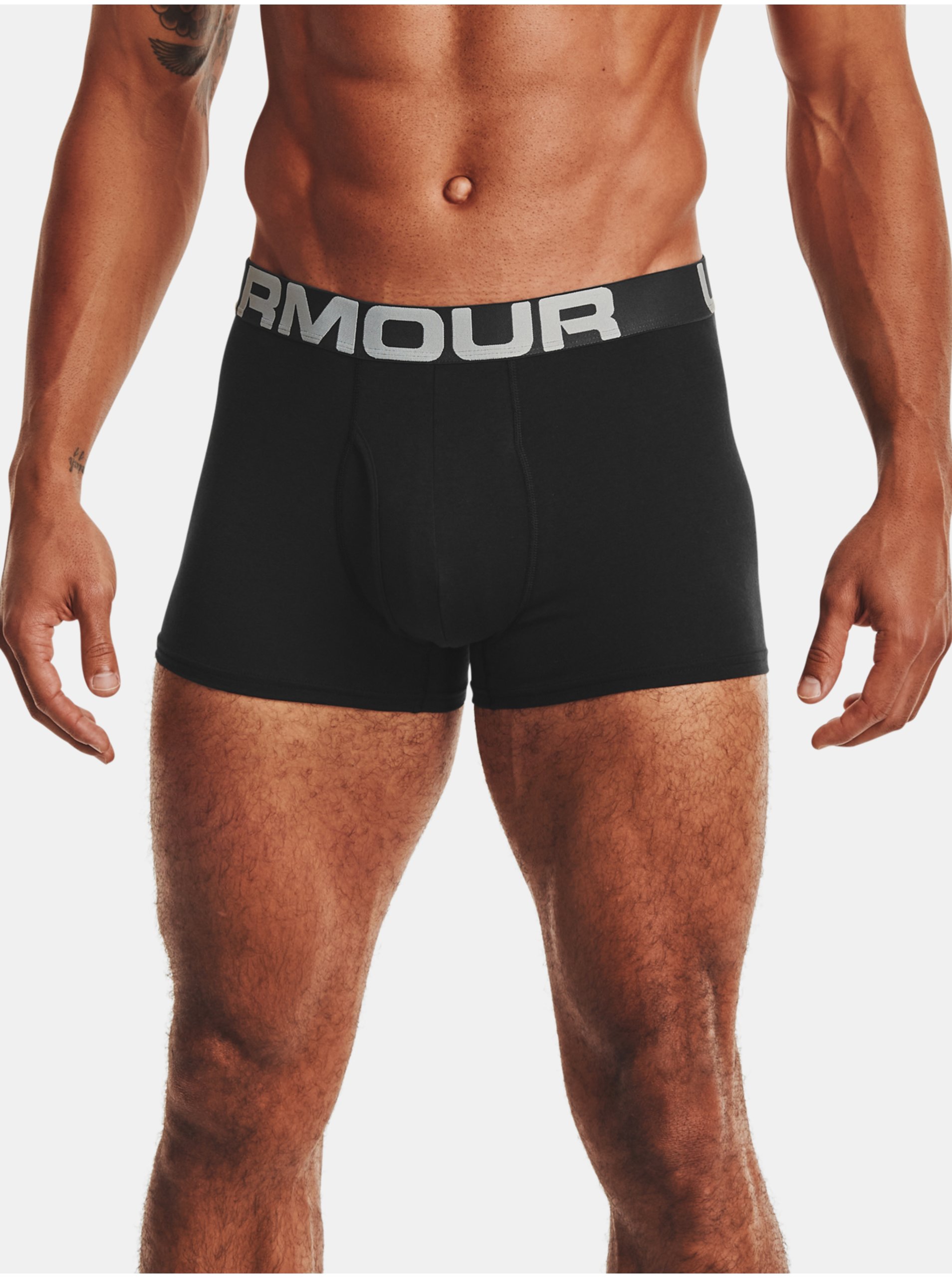 Lacno Čierne boxerky Under Armour UA Charged Cotton 3in 3 Pack