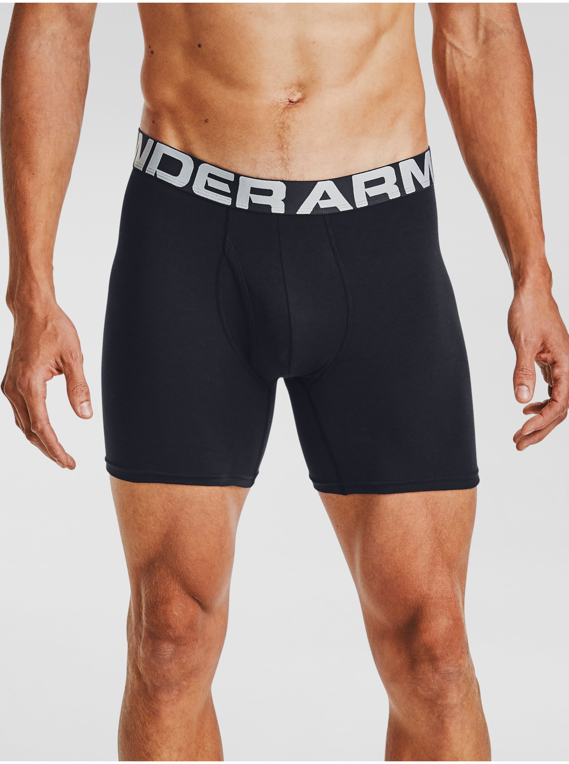 Lacno Čierne boxerky Under Armour UA Charged Cotton 6in 3 Pack