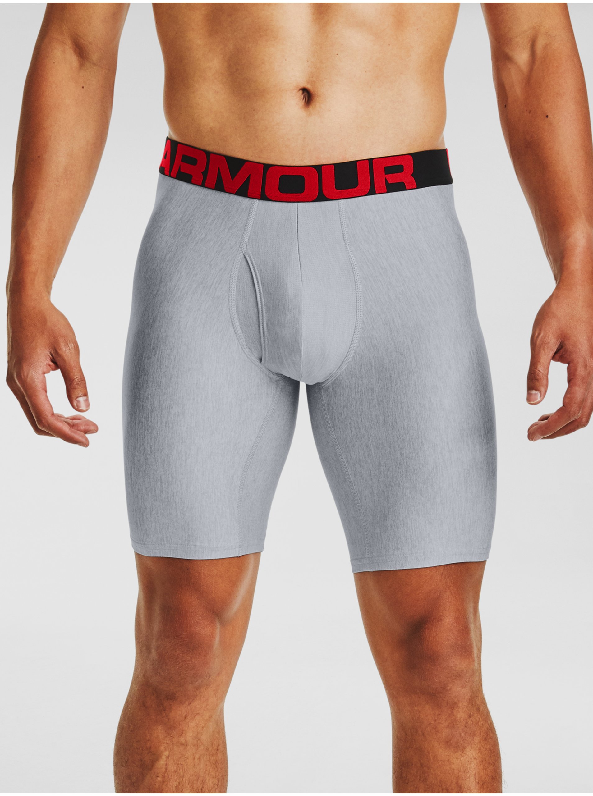 Levně Šedé boxerky Under Armour UA Tech 9in 2 Pack