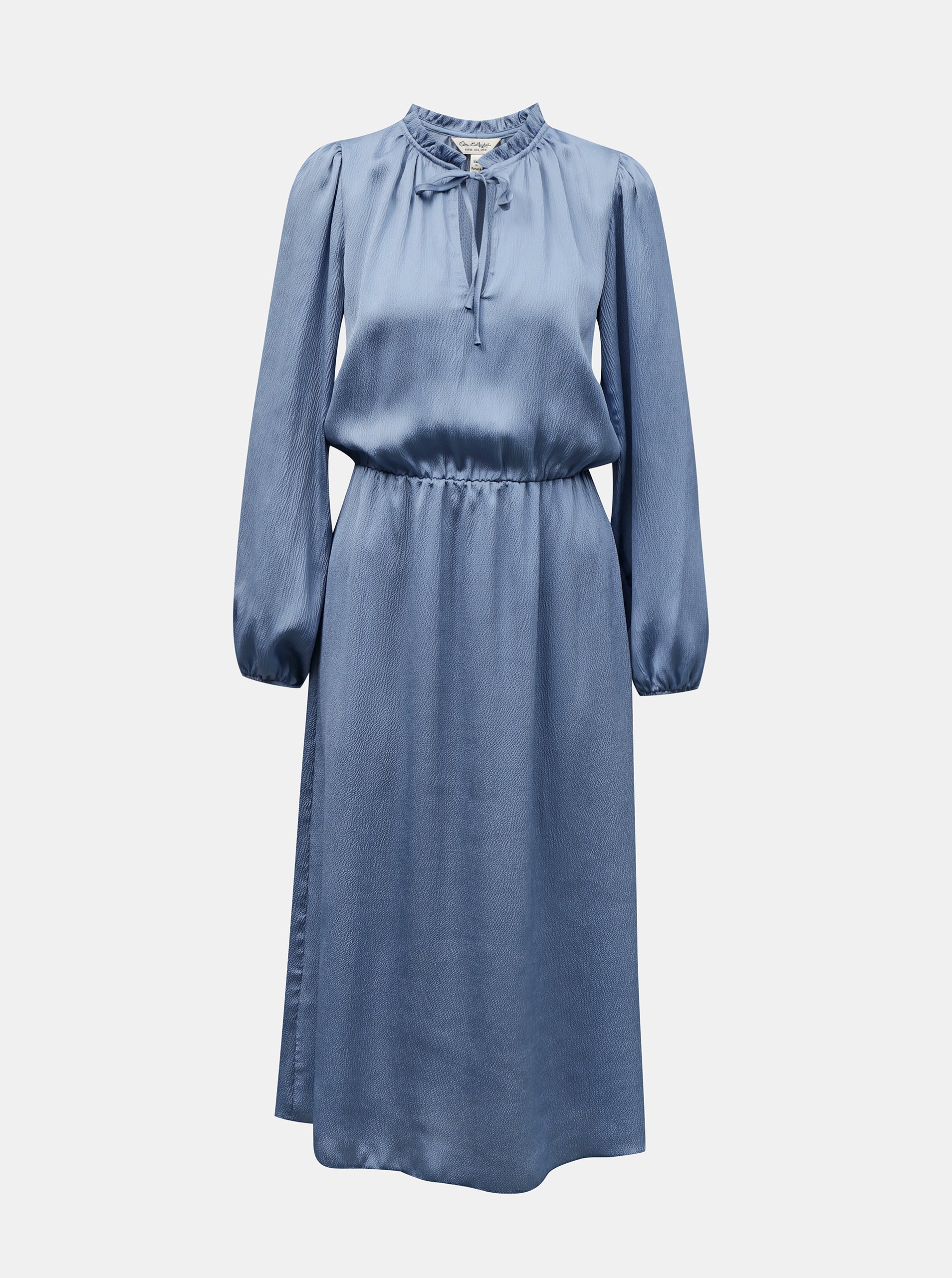 Levně Modré saténové šaty Miss Selfridge
