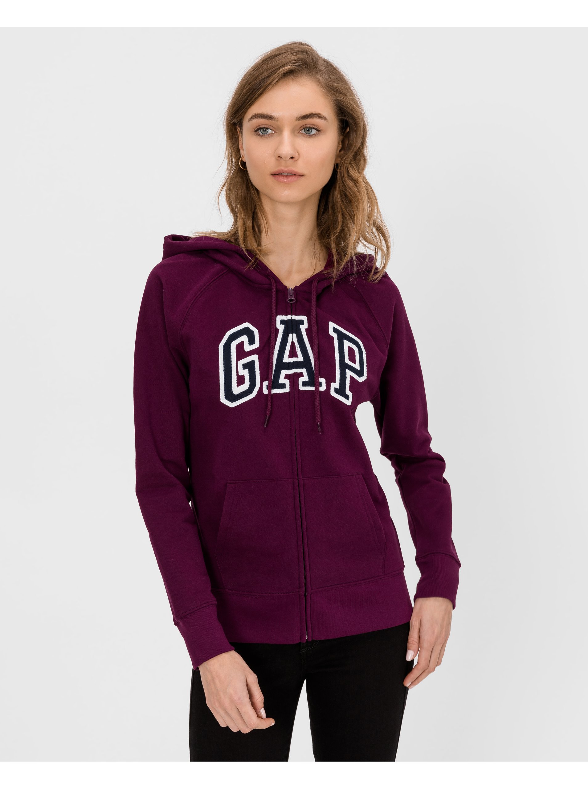 E-shop Vínová dámská mikina GAP Logo