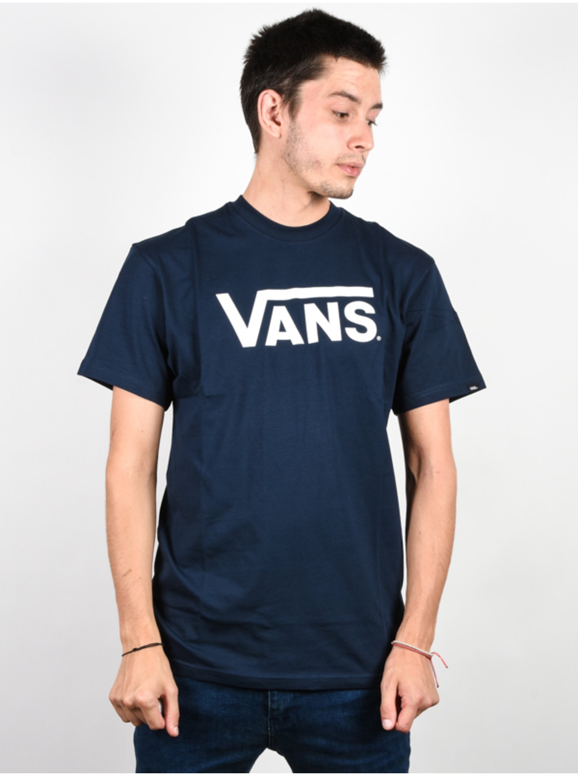 E-shop Tmavě modré pánské tričko VANS Classic