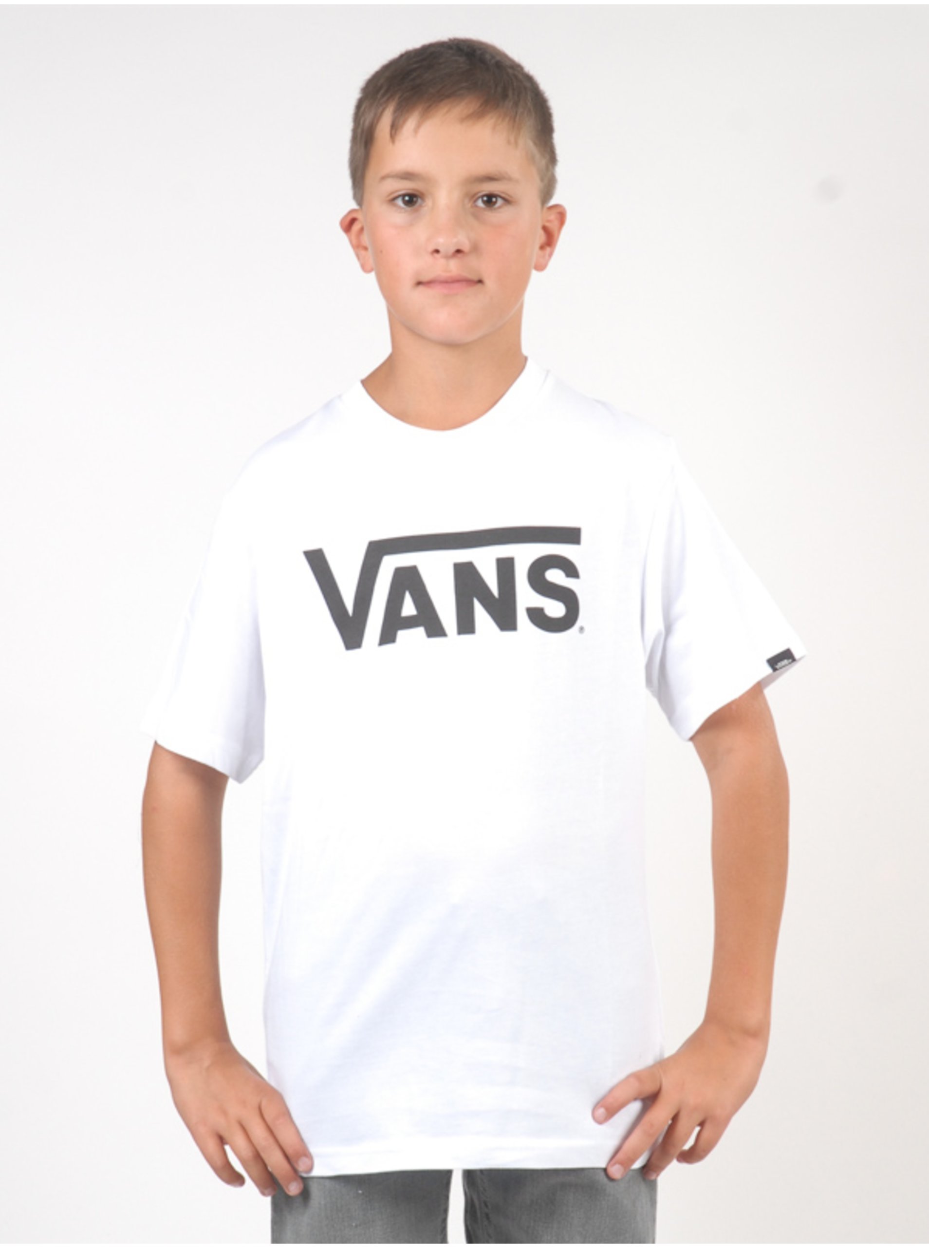Levně Vans CLASSIC white/black dětské triko s krátkým rukávem - bílá