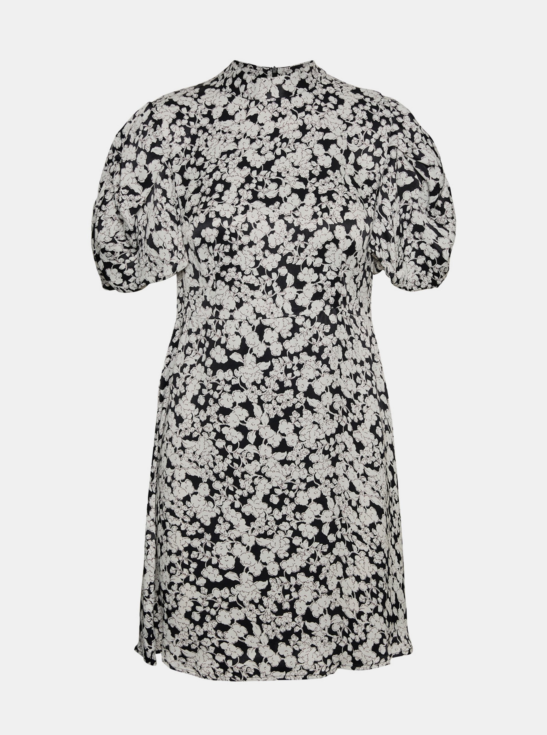 E-shop Biele kvetované šaty so stojáčikom VERO MODA
