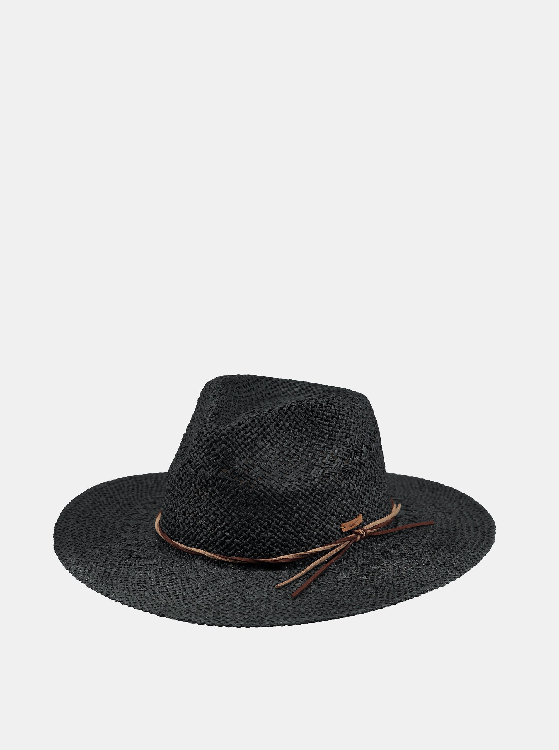 Levně Černý dámský slaměný klobouk BARTS