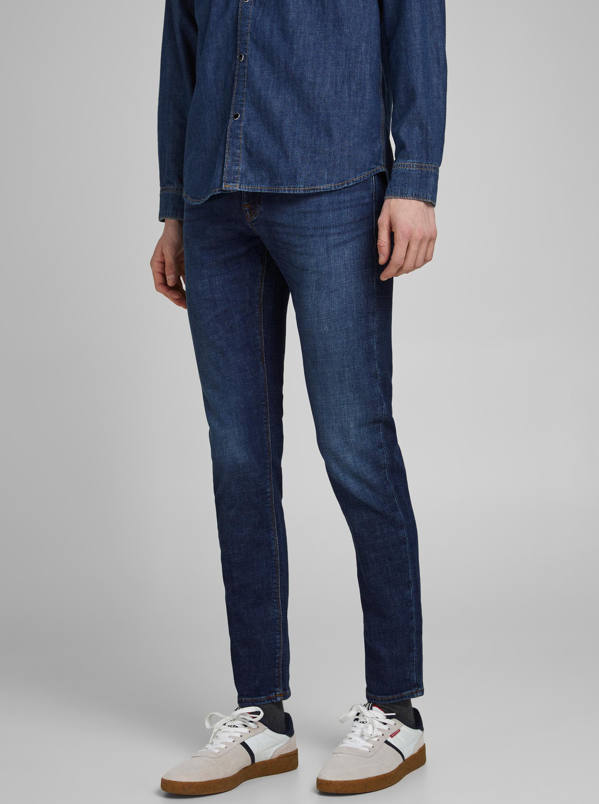Modré slim fit džíny Jack & Jones Glenn