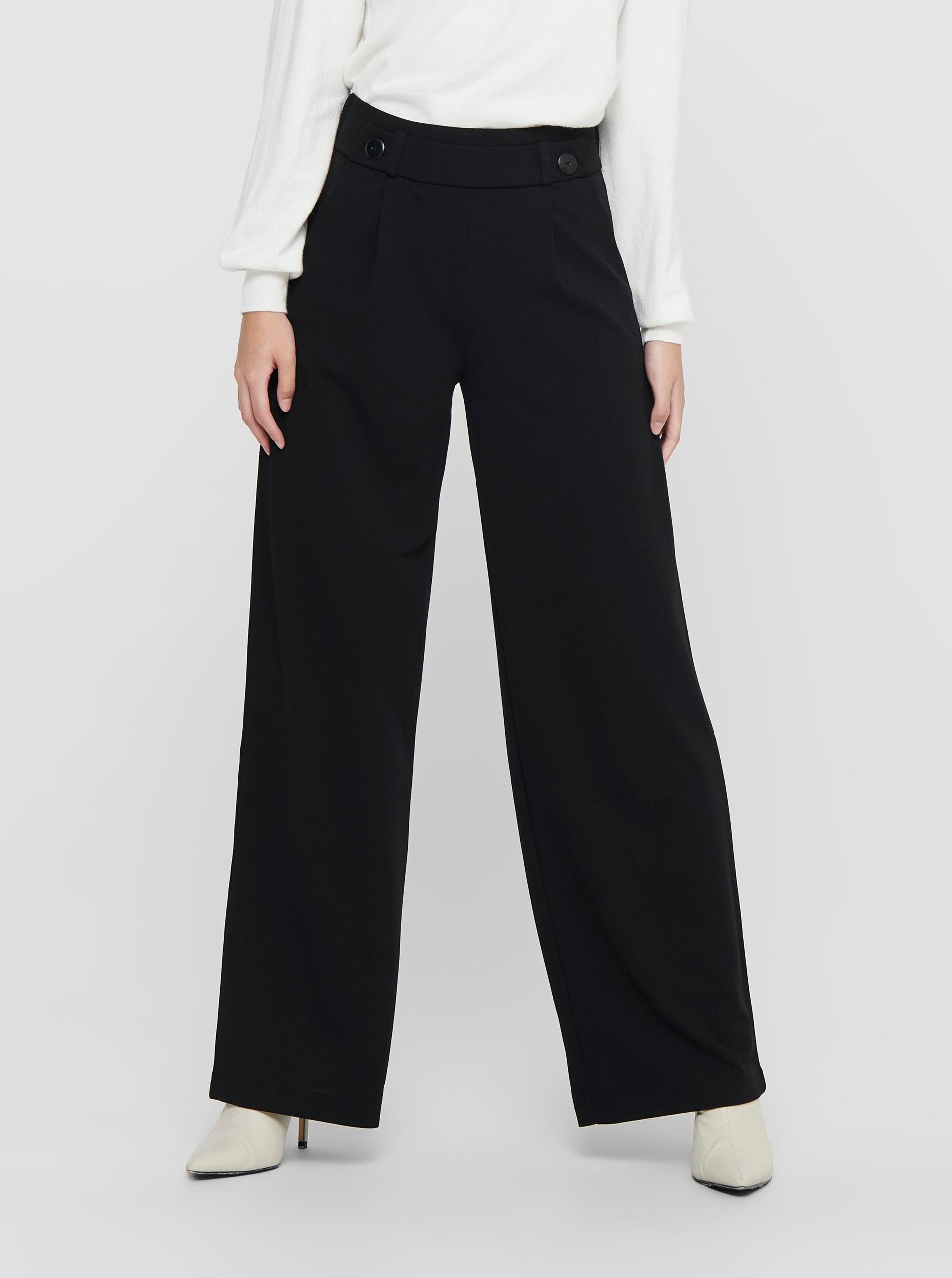 E-shop Černé dámské široké kalhoty JDY Geggo
