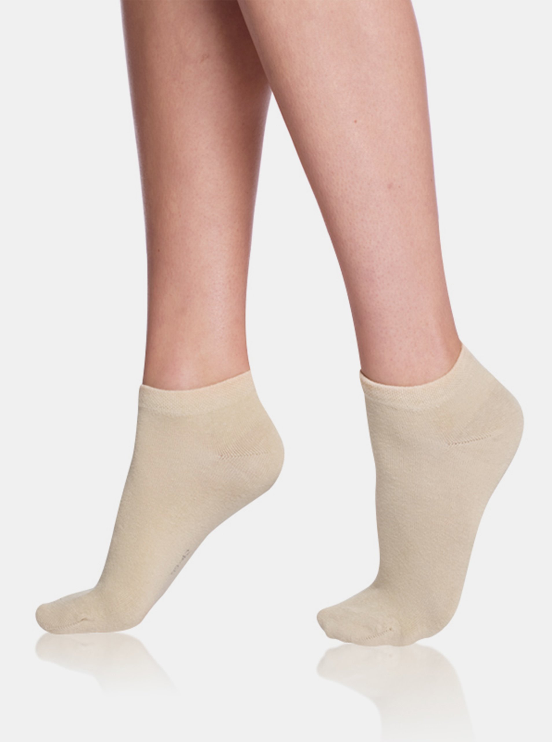 Levně Béžové dámské ponožky Bellinda IN-SHOE SOCKS