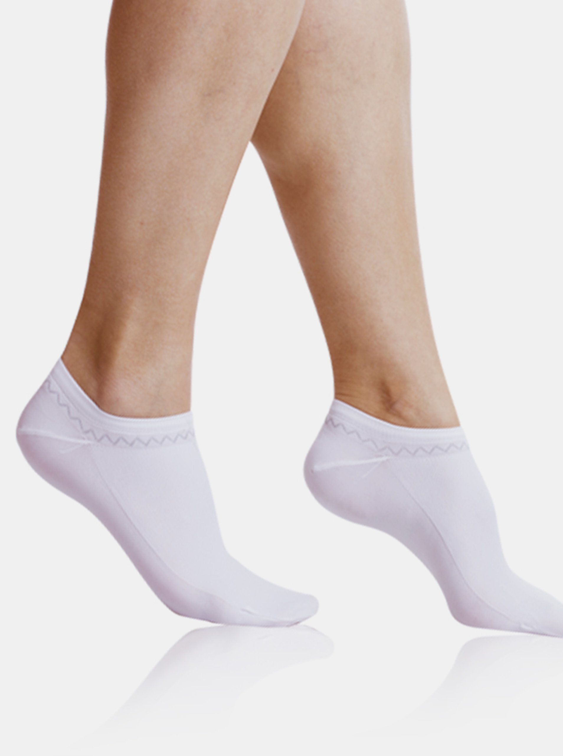 Lacno Biele dámske ponožky Bellinda FINE IN-SHOE SOCKS