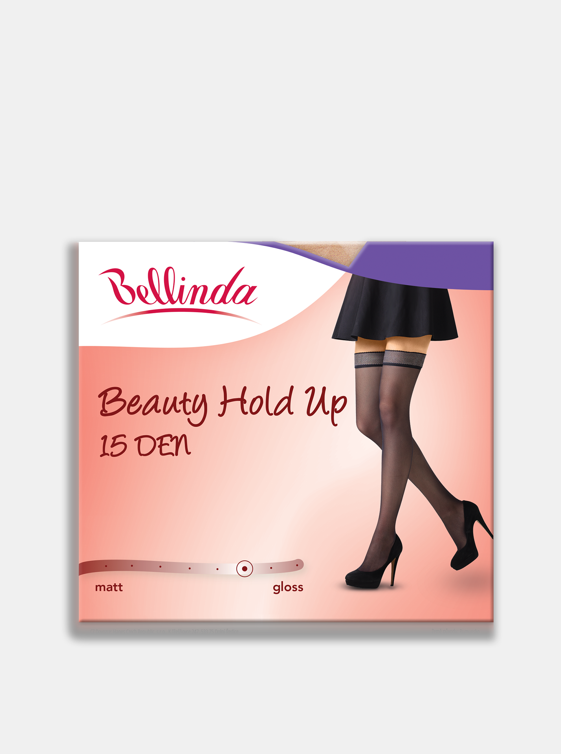 Levně Tělové dámské samodržící punčochy Bellinda BEAUTY HOLD UP 15 DEN