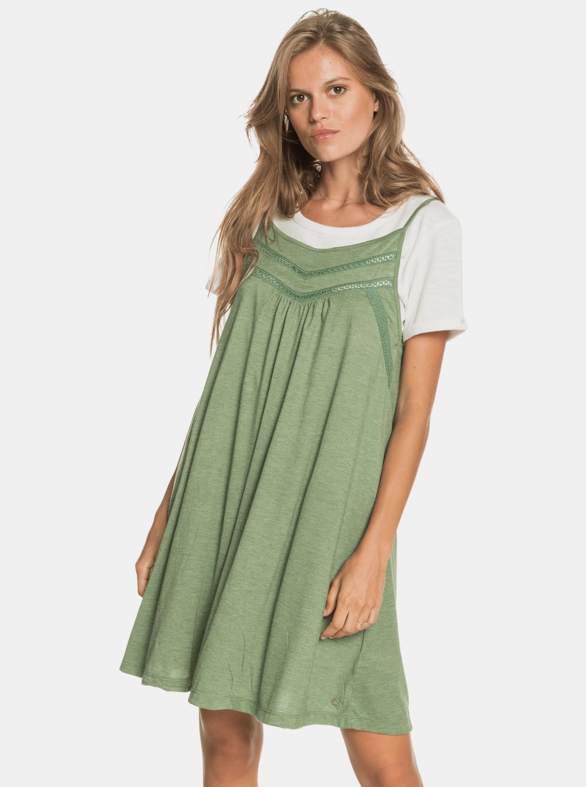 Levně Zelené šaty Roxy