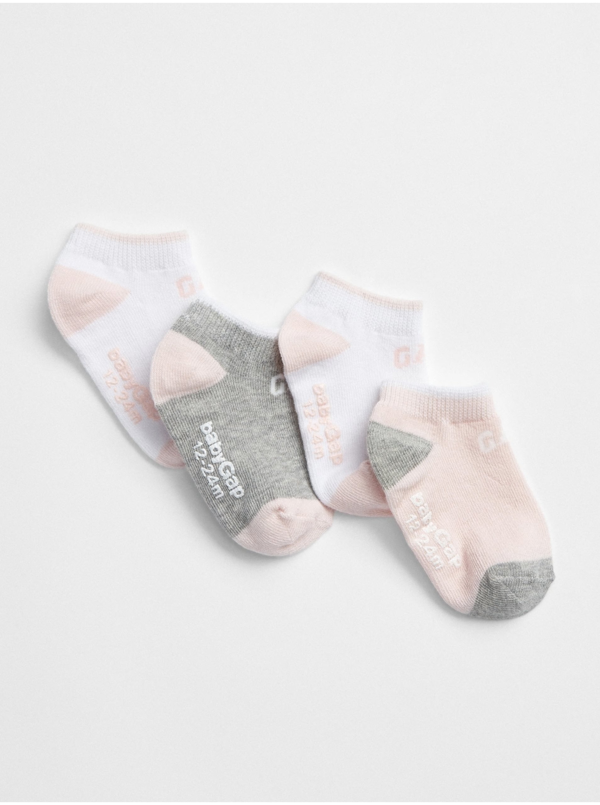 Levně Barevné holčičí ponožky GAP, 4 páry