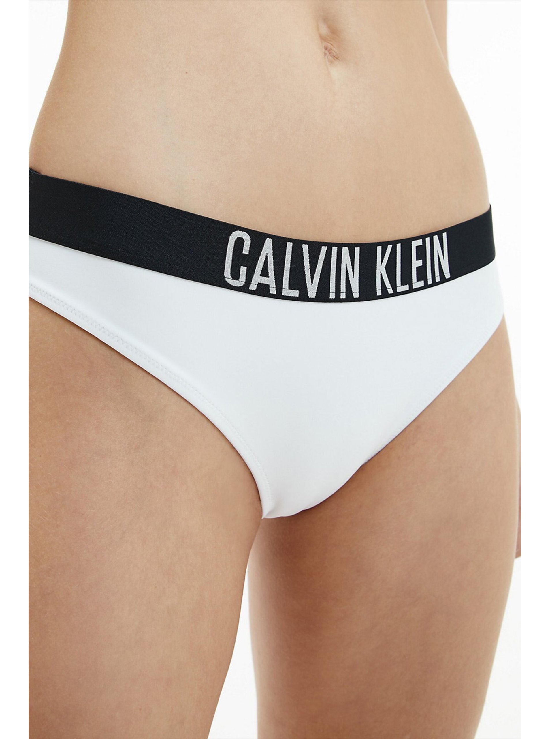 Levně Bílý spodní díl plavek Classic Bikini Calvin Klein Underwear