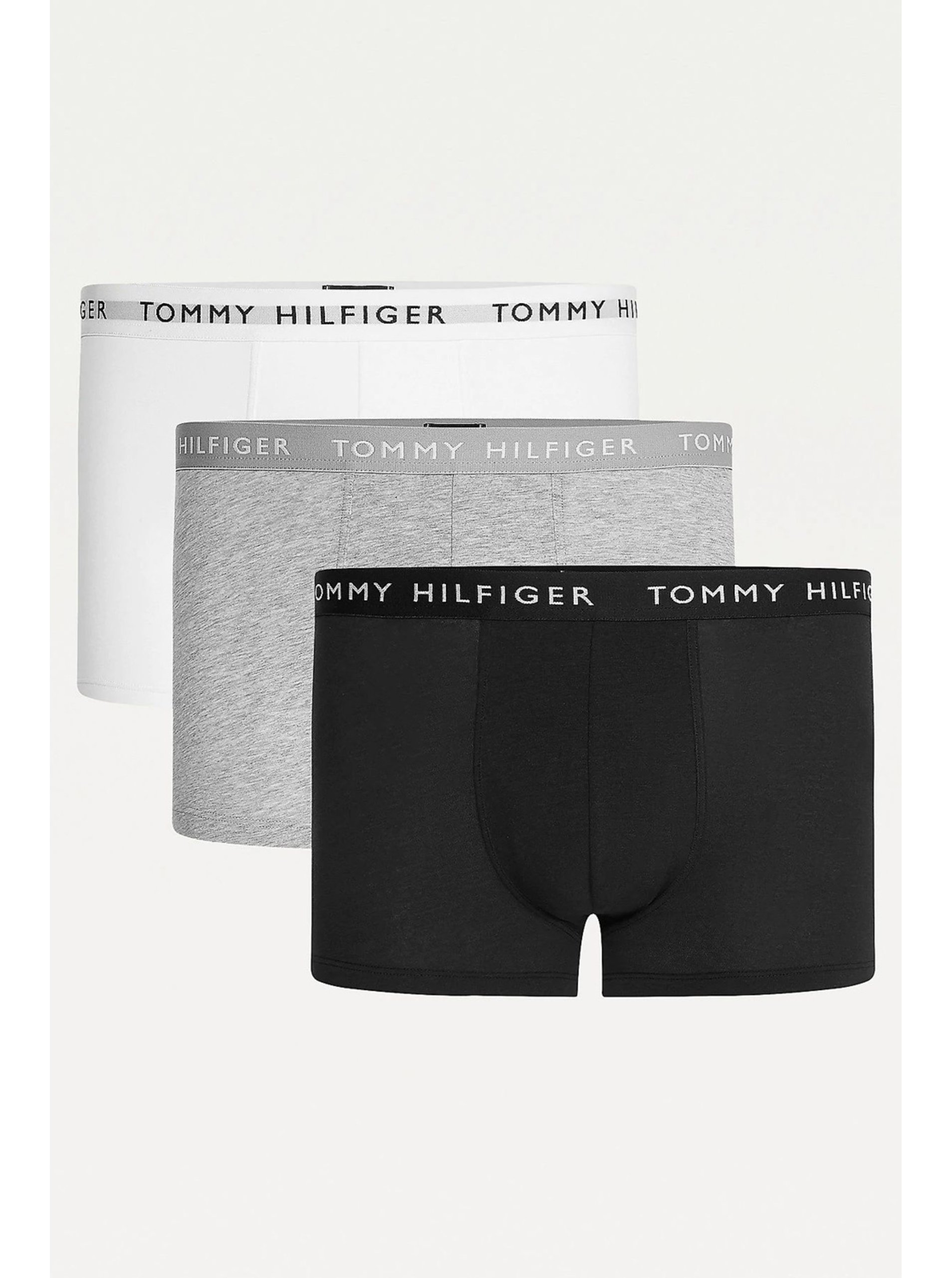 E-shop Sada tří pánských boxerek v bílé, šedé a černé barvě Tommy Hilfiger Underwear
