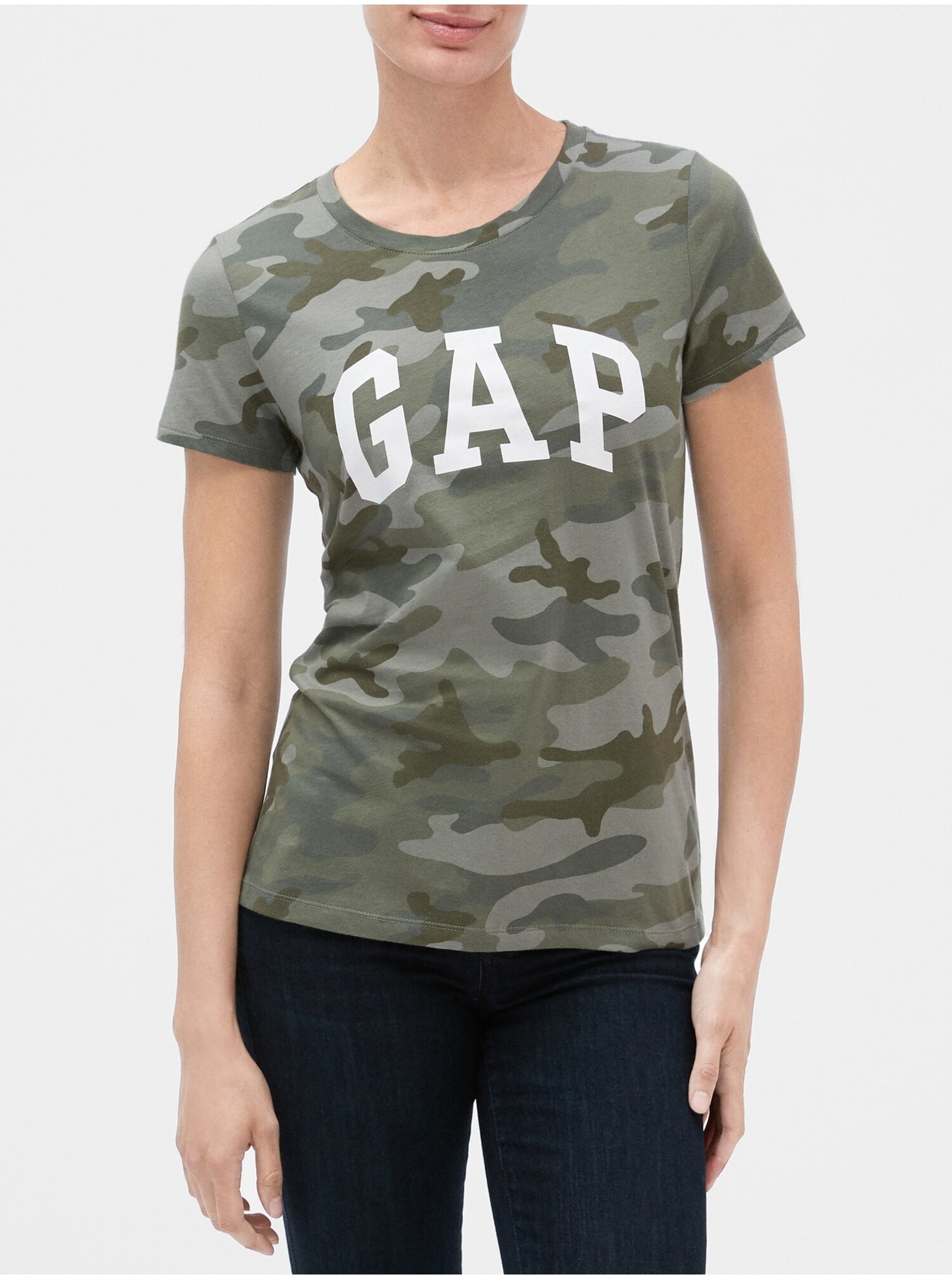 Levně Zelené army dámské tričko GAP Logo ss clsc tee
