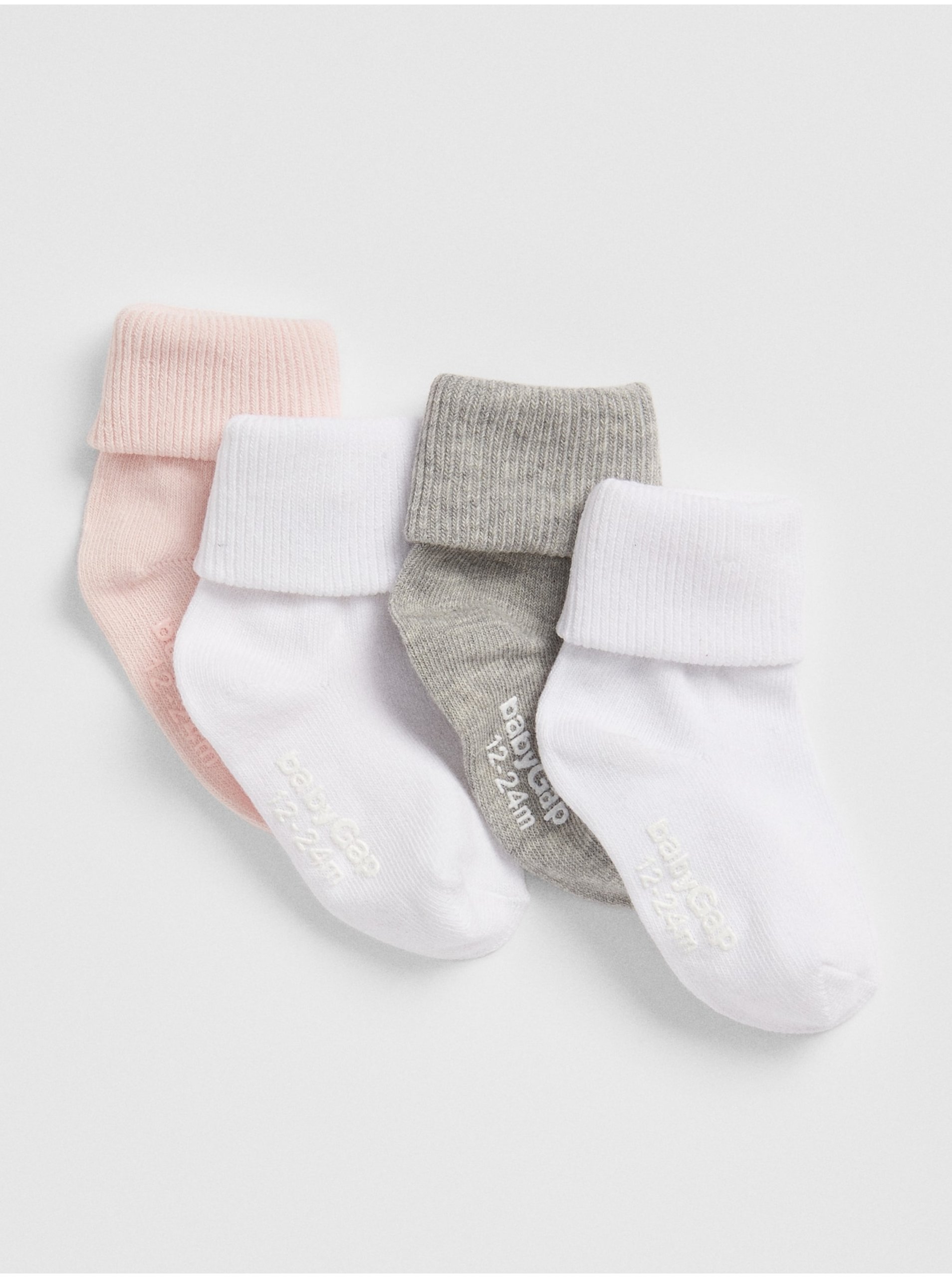 Levně Barevné holčičí dětské ponožky roll crew socks, 4 páry