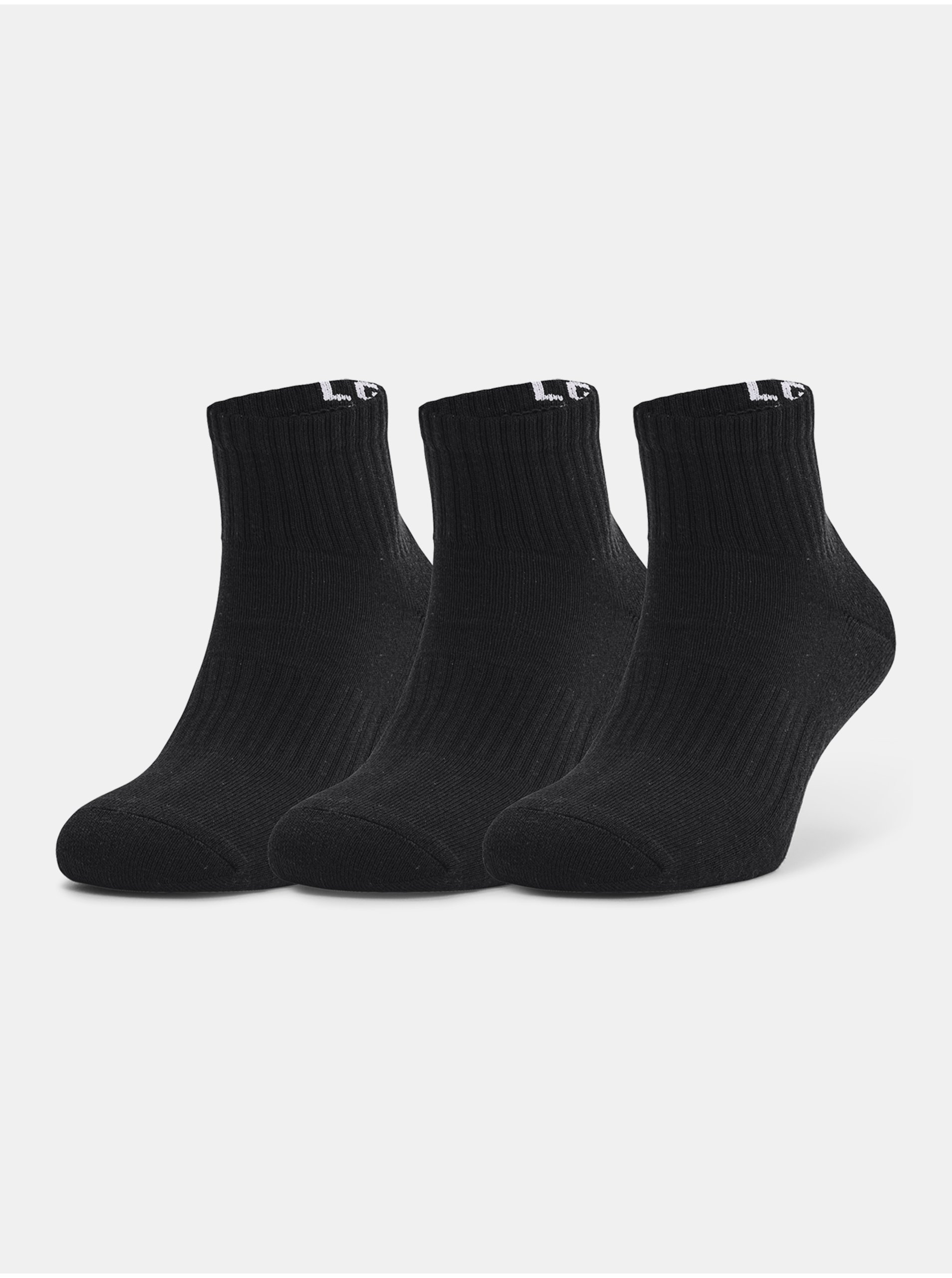 Levně Ponožky Under Armour Core QTR 3PK - černá