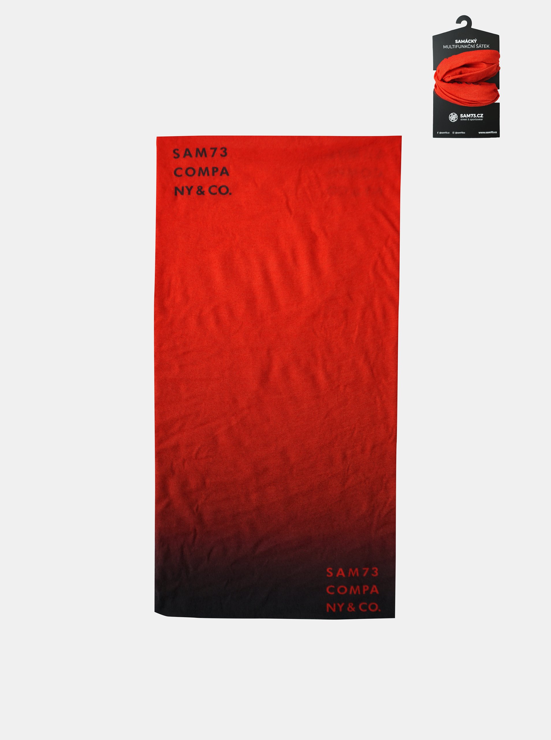 Lacno Červená multifunkčná šatka SAM 73